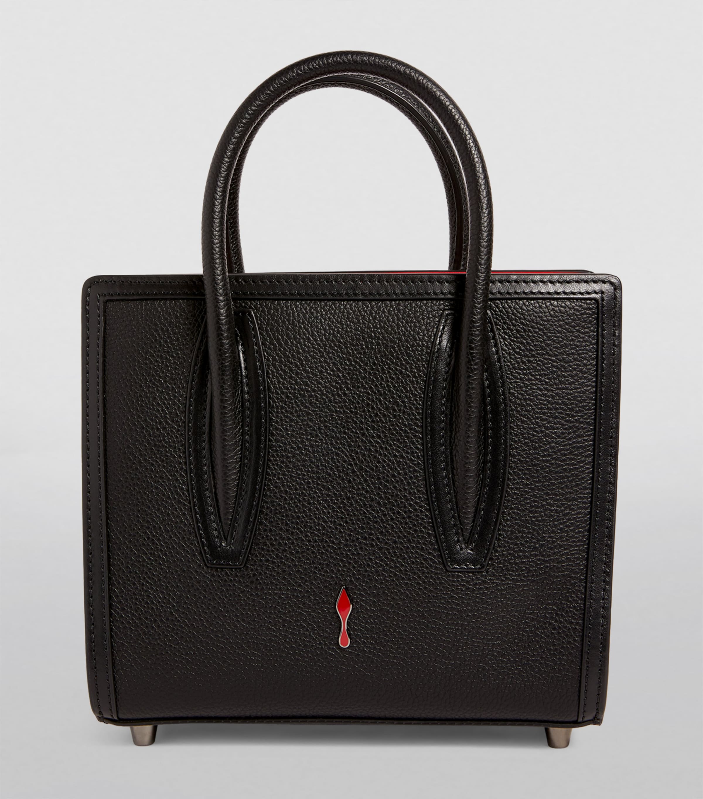 Christian Louboutin Black Paloma Mini Calfskin Top-Handle Bag