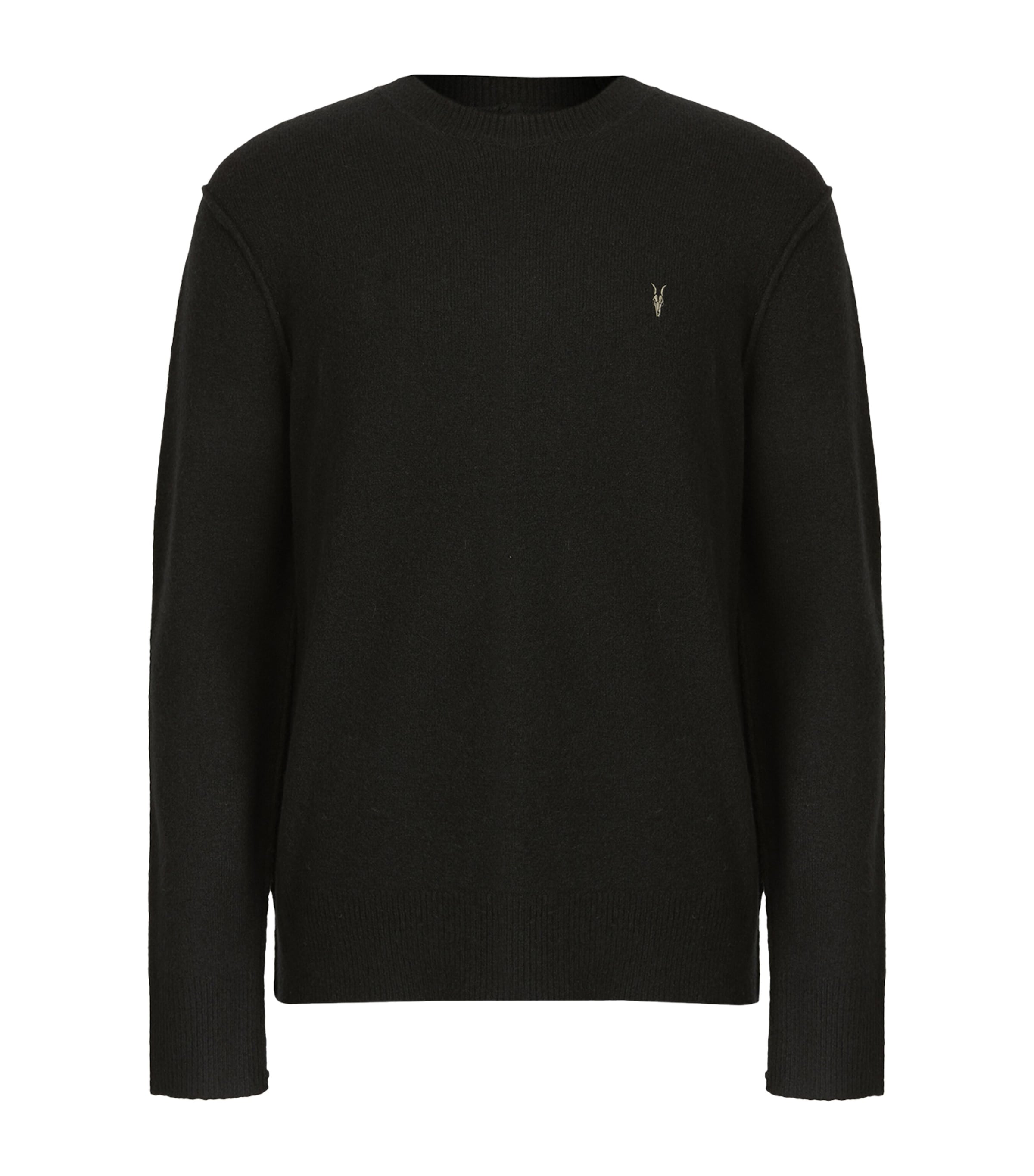 Allsaints Embroidered Skull T-shirt In Black