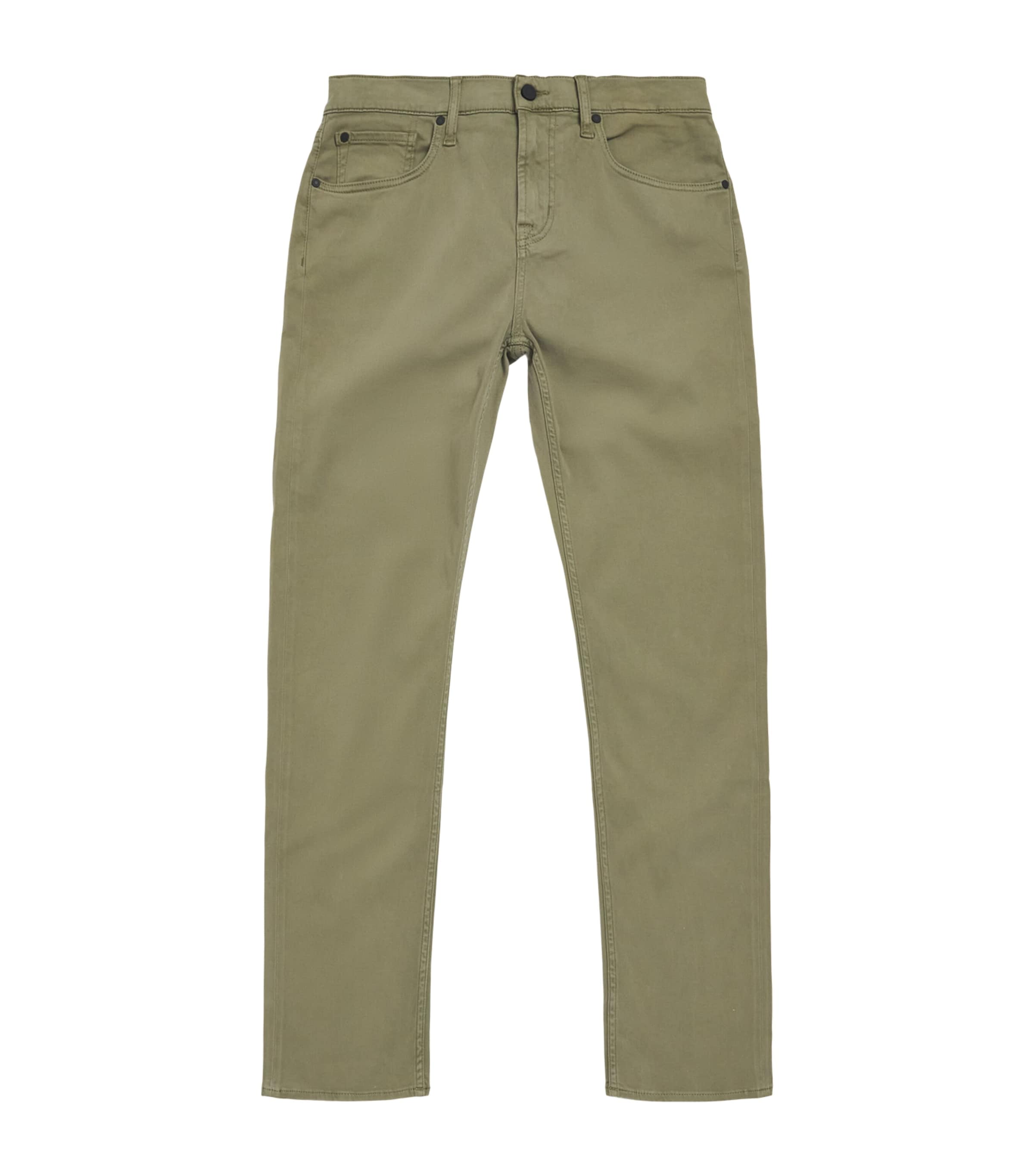 7 For All Mankind Mens Slimmy Luxe Performance Chinos Green Image 1