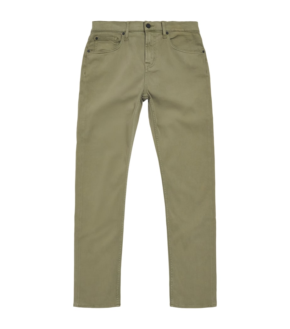 7 For All Mankind Mens Slimmy Luxe Performance Chinos Green Image 1