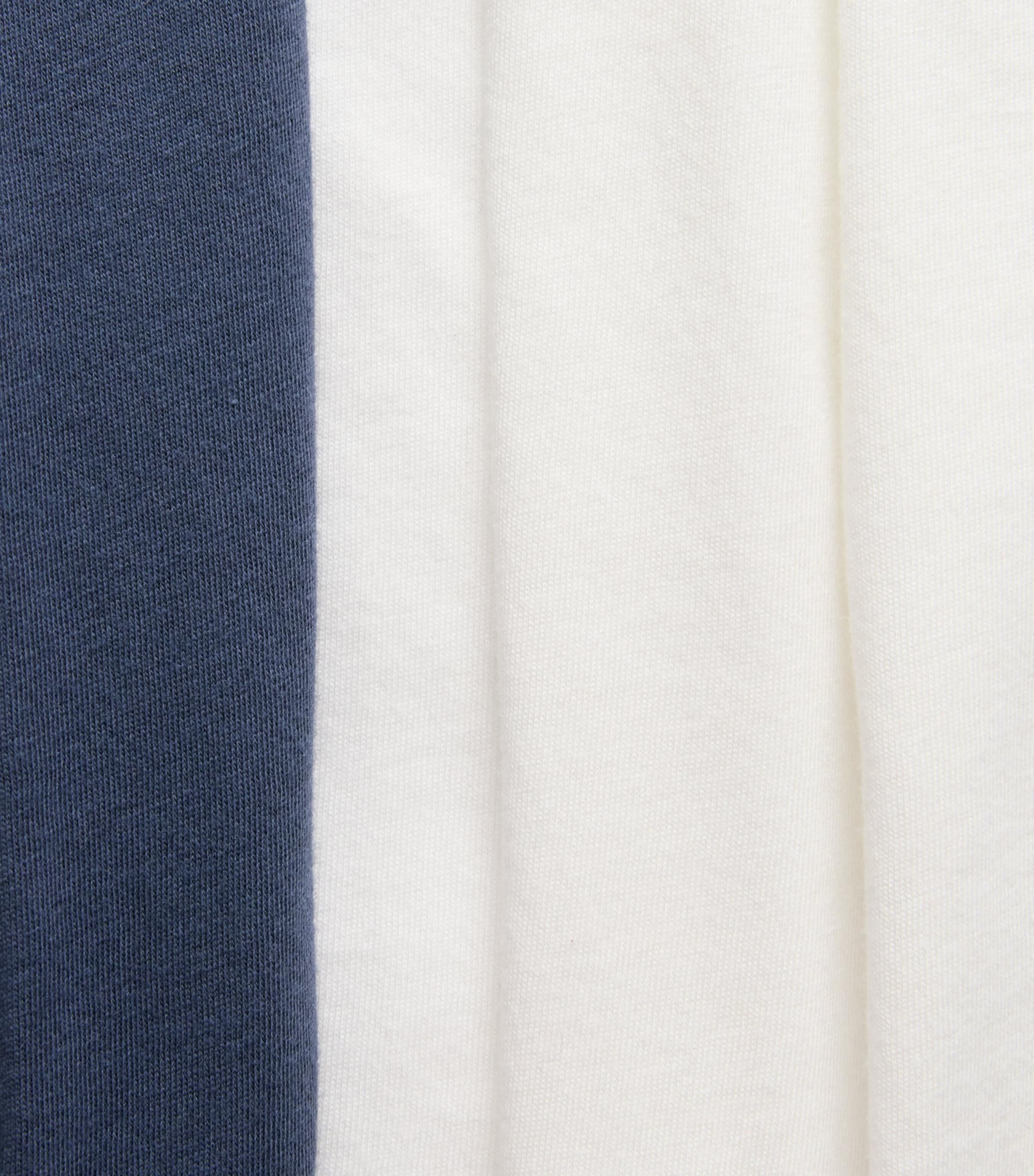 ÉTERNE Womens Cotton-Modal Baseball T-Shirt Ivory/washed Navy Image 6