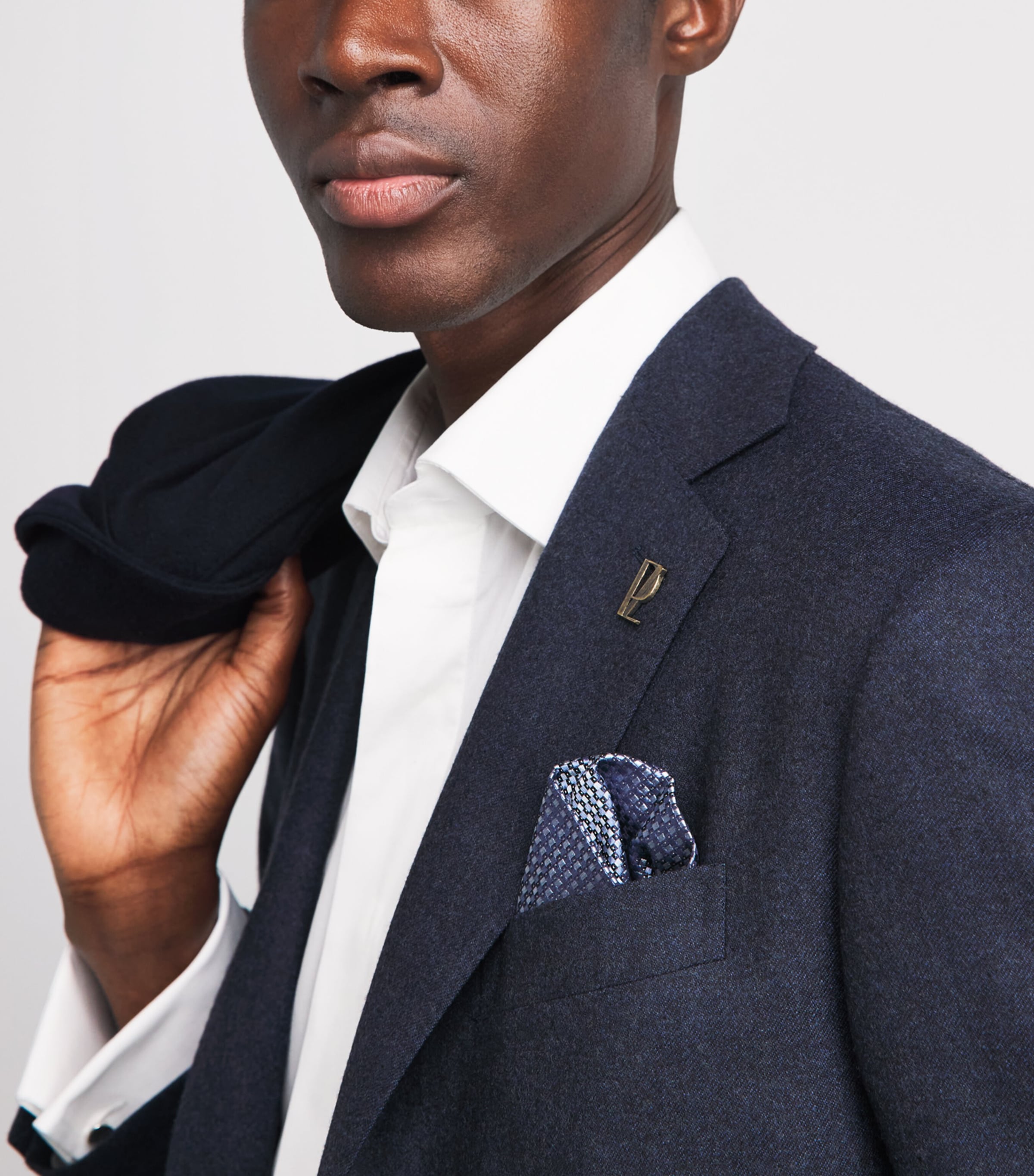 Pal Zileri Silk Printed Pocket Square Image 2