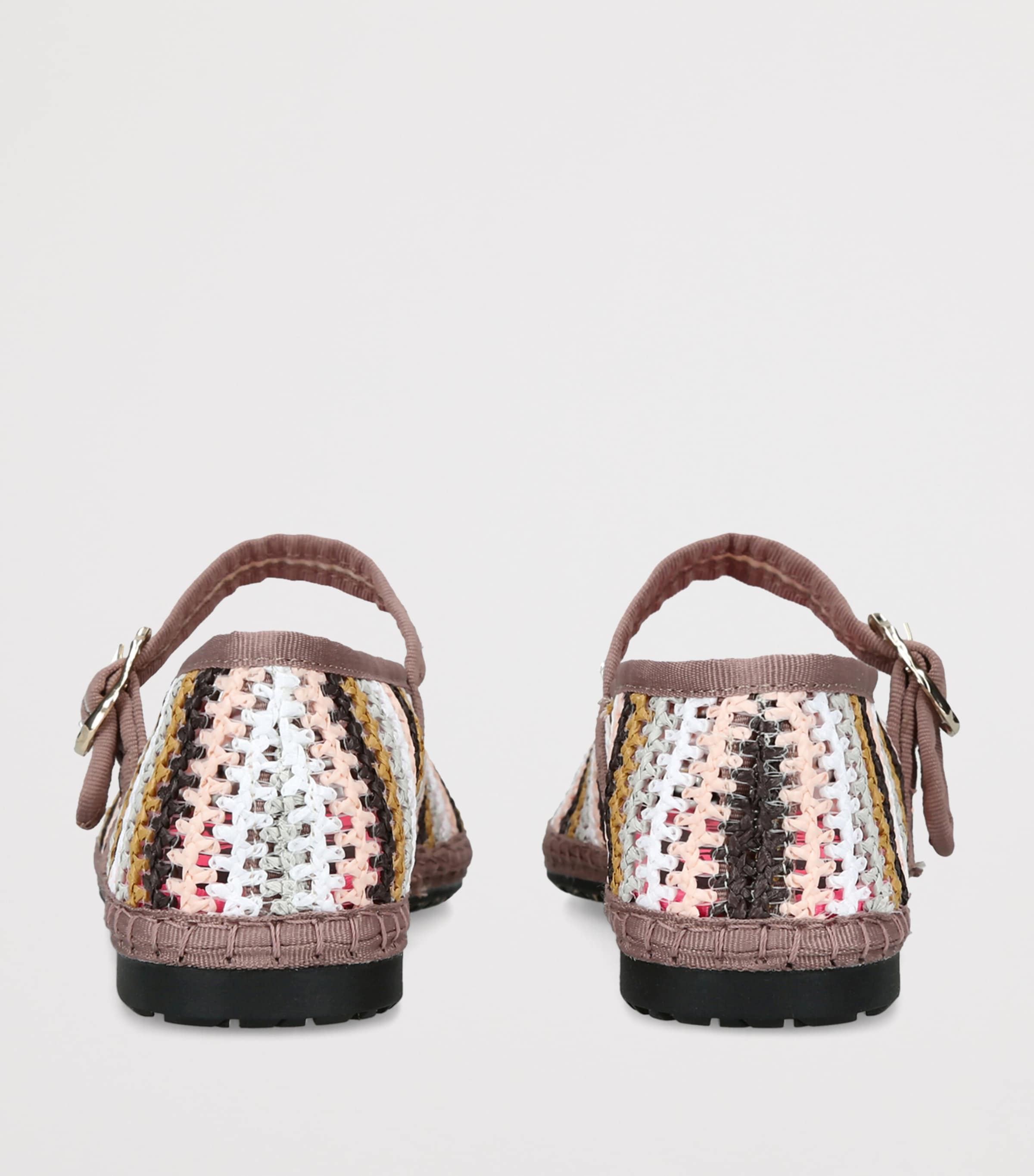 Flabelus Raffia Stripe Pierre Ballet Flats Mult/other Image 4