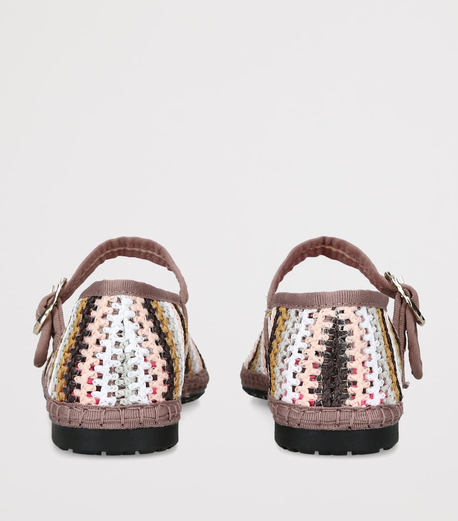Flabelus Raffia Stripe Pierre Ballet Flats Mult/other Image 4