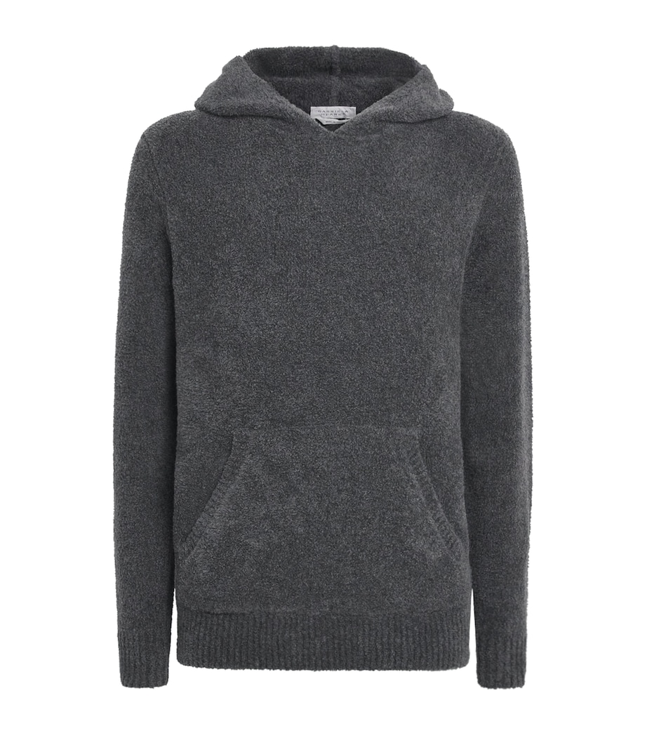 Gabriela Hearst Mens Cashmere-Silk Datum Hoodie Charcoal Image 1