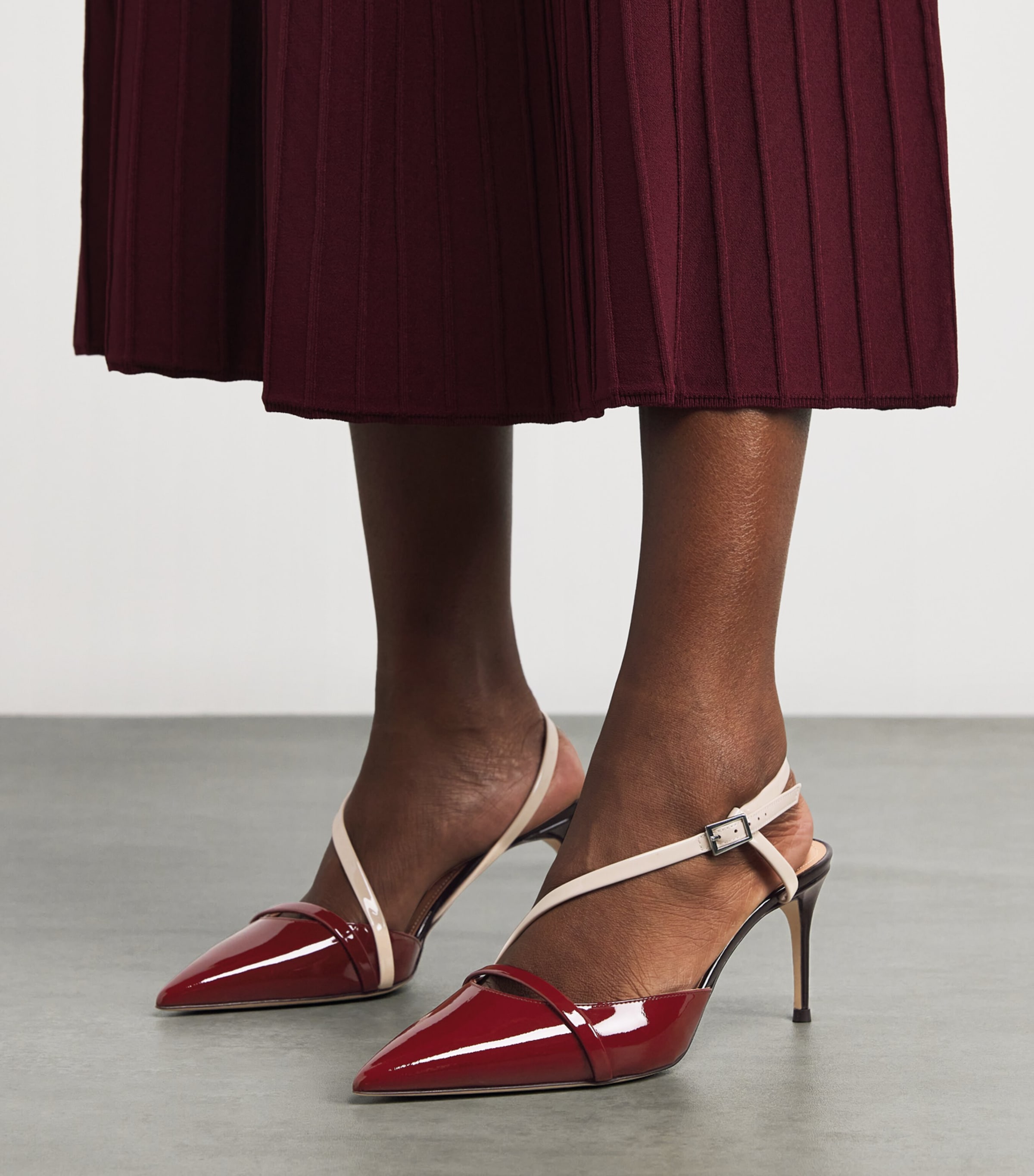 Patent Leather Valeria Slingback Pumps 70 ROSEWOOD Image 2