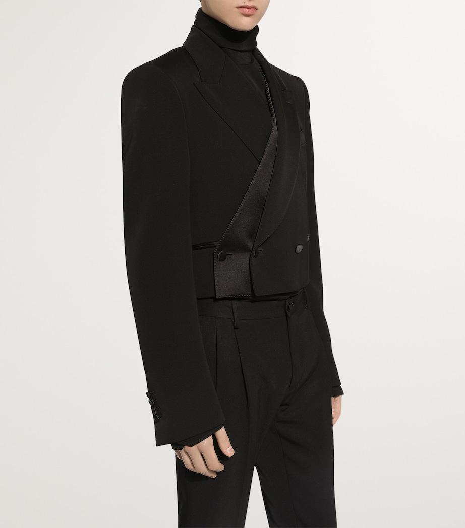 Double-Layer Double-Breasted Blazer N0000-BLACK Image 3