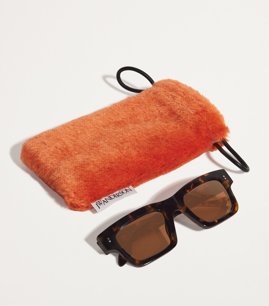 Acetate JWA02 Rectangle Sunglasses DARK BROWN Image 4