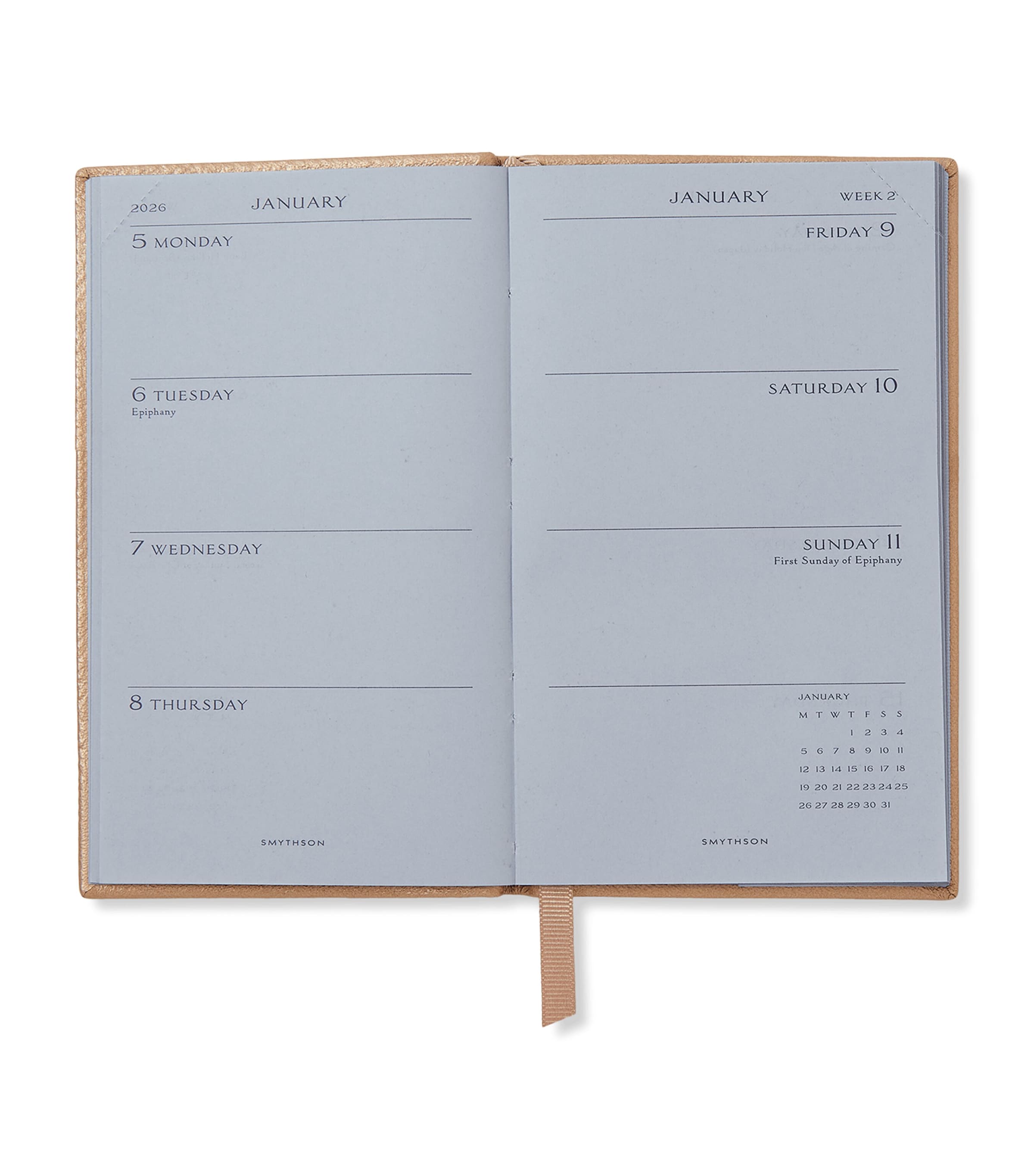 Panama Leather Weekly Diary 2026 BRONZE Image 2