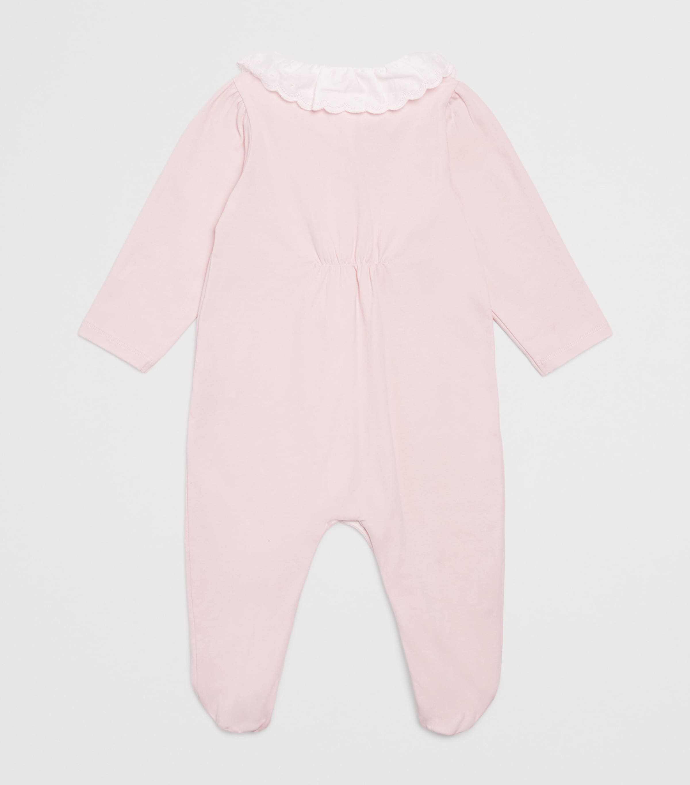 Stretch-Cotton Embroidered All-In-One (1-24 Months) SWEET PINK Image 2