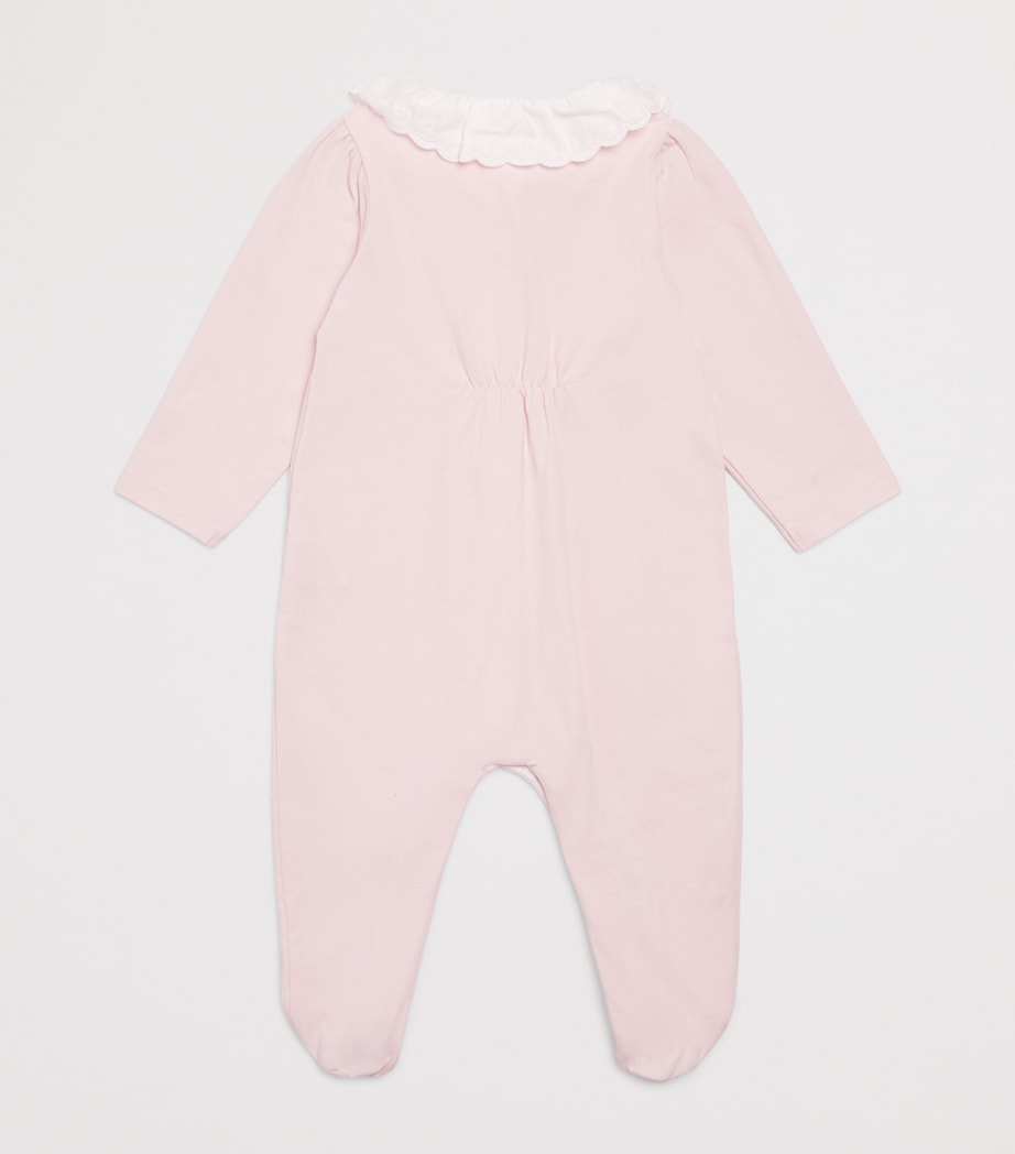 Stretch-Cotton Embroidered All-In-One (1-24 Months) SWEET PINK Image 2