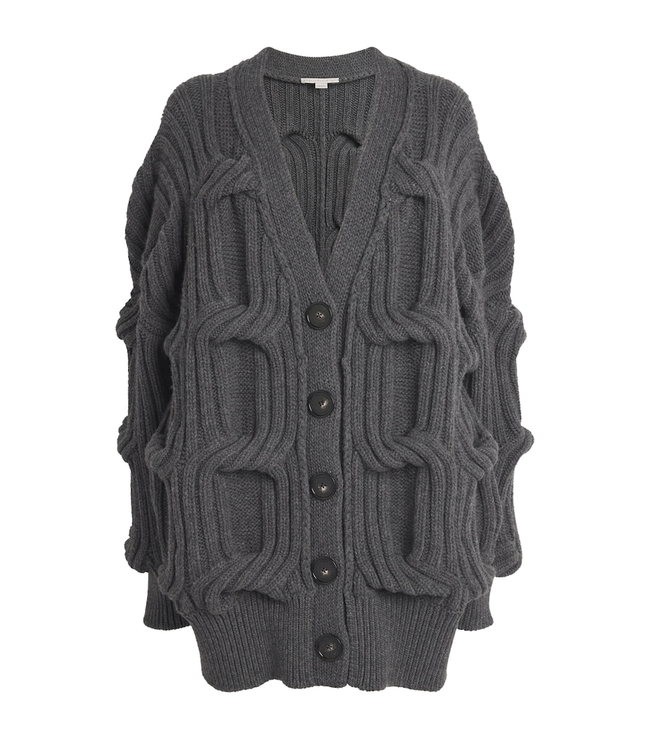 Virgin Wool Falabella Cardigan 1267 DGREY MELANGE Image 1