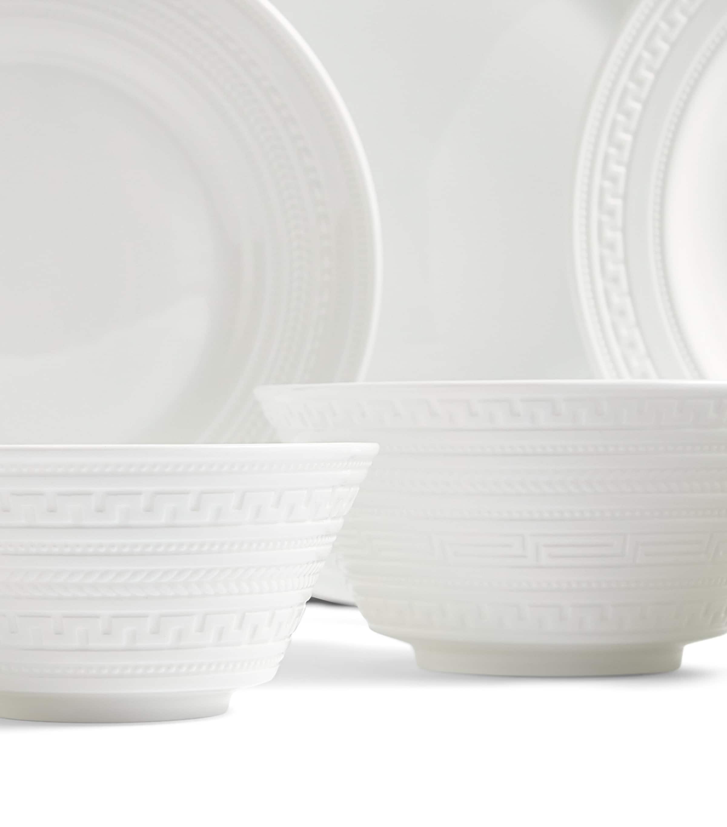 Intaglio 21-Piece Dinnerware Set WHITE Image 3