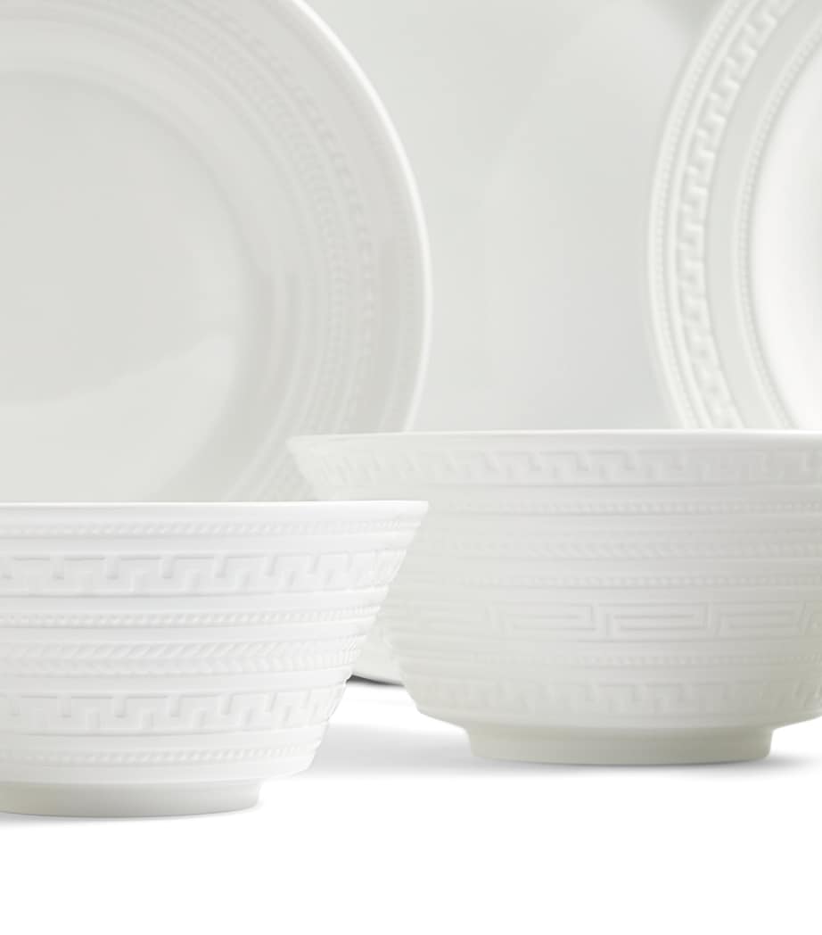 Intaglio 21-Piece Dinnerware Set WHITE Image 3