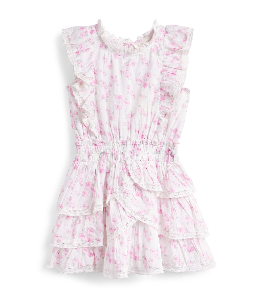 LoveShackFancy Cotton Floral Decker Dress (2-6 Years) Rusorrustic Orchid Image 1