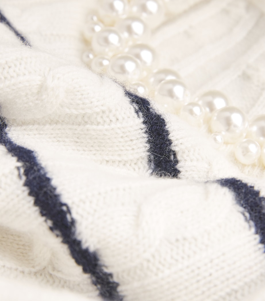 Wool-Cashmere Stripe Sweater ECRU Image 5