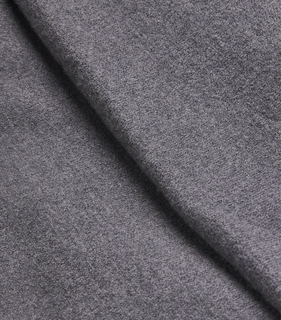 Brandon Maxwell Womens Virgin Wool Miller Midi Skirt Heather Grey Image 6