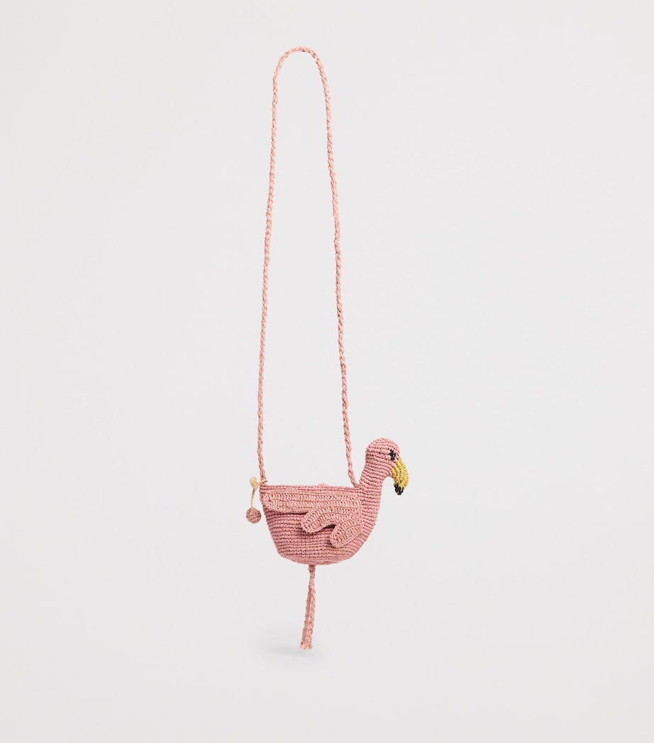 Raffia Flamingo Handbag LILAS Image 2