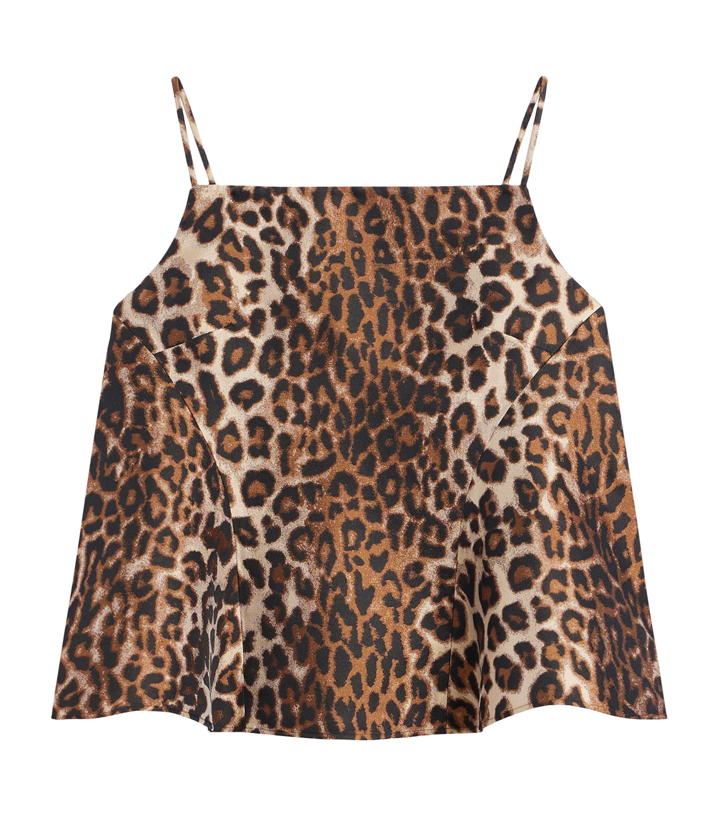 Givenchy Womens Cady Leopard Square-Neck Cami Top Image 1