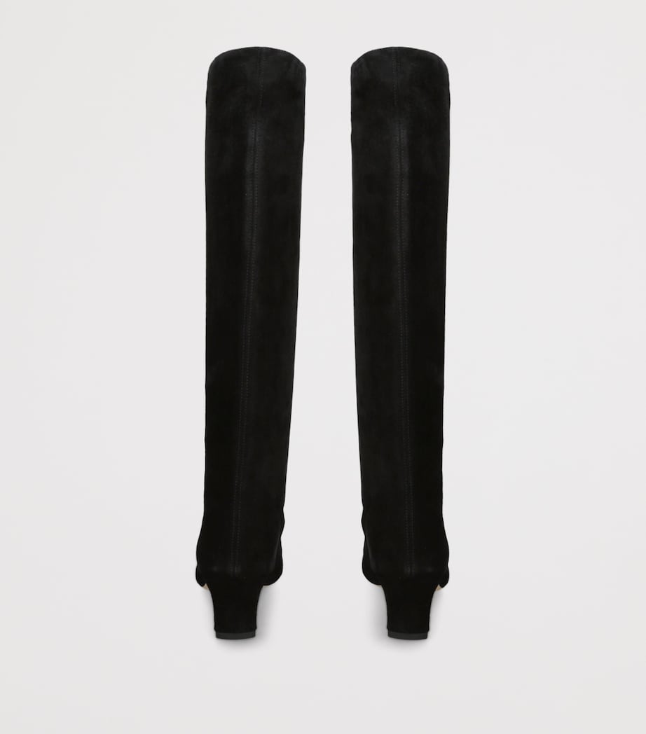 Suede Wally Knee-High Boots 55 BLACK Image 2