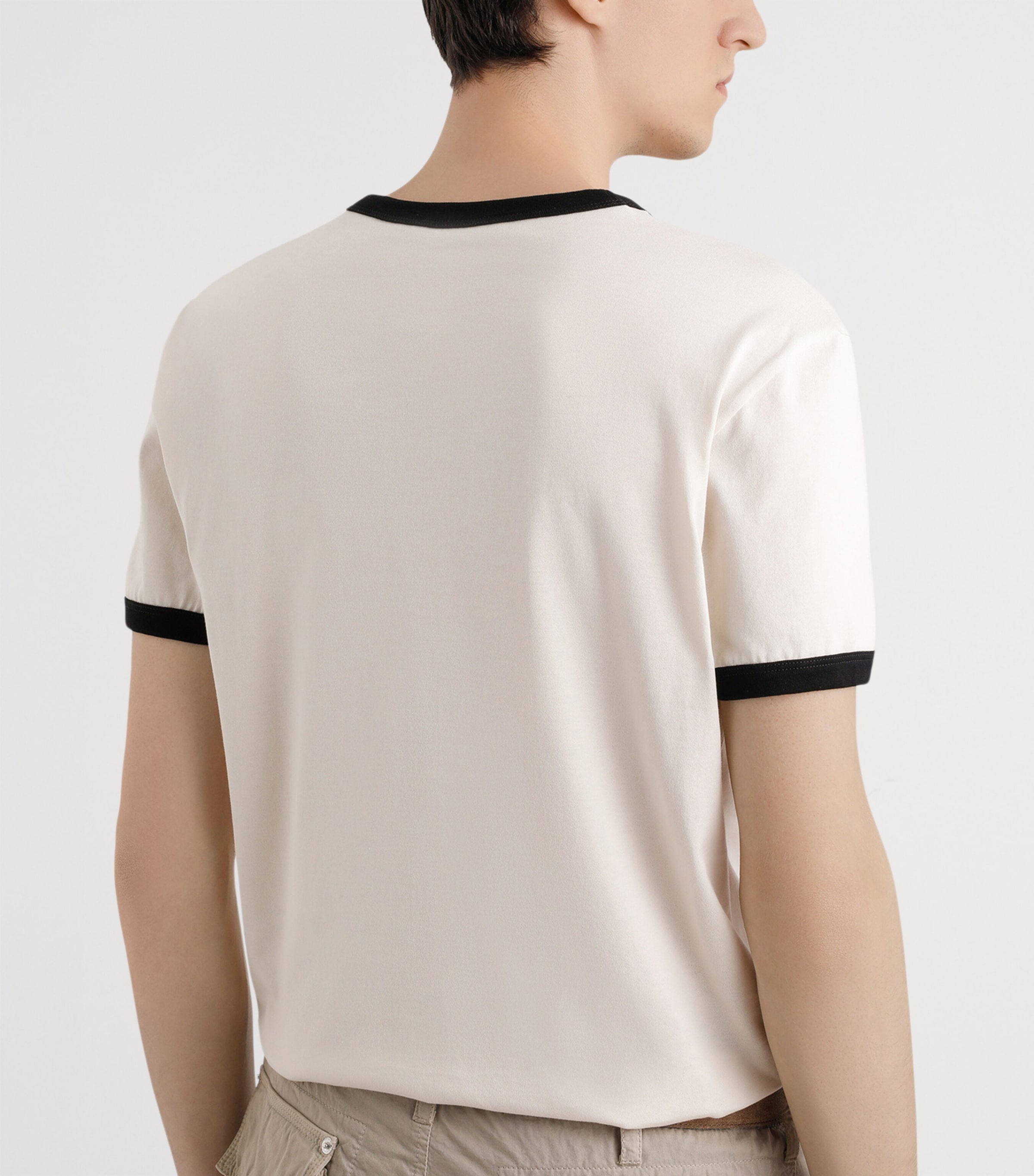 Cotton Ringer T-Shirt A4567-CREAM Image 4