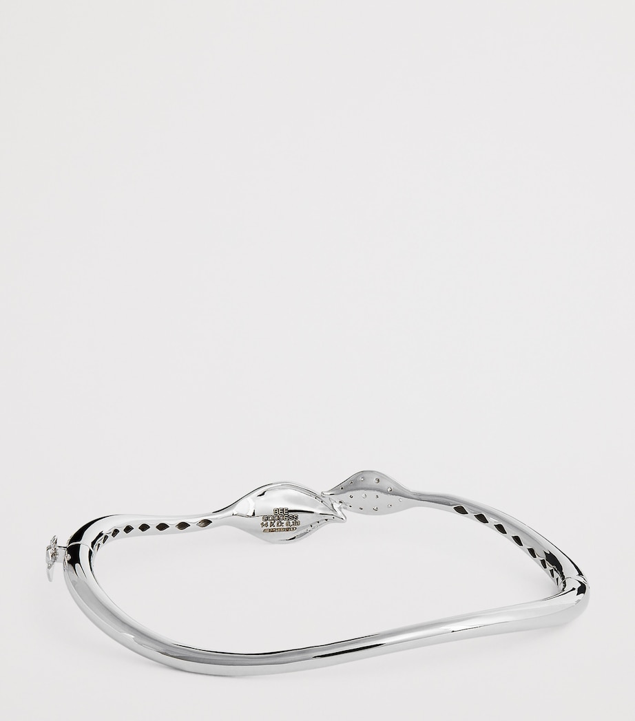 White Gold and Diamond Secret Garden Gloria Cuff WHITE GOLD Image 3