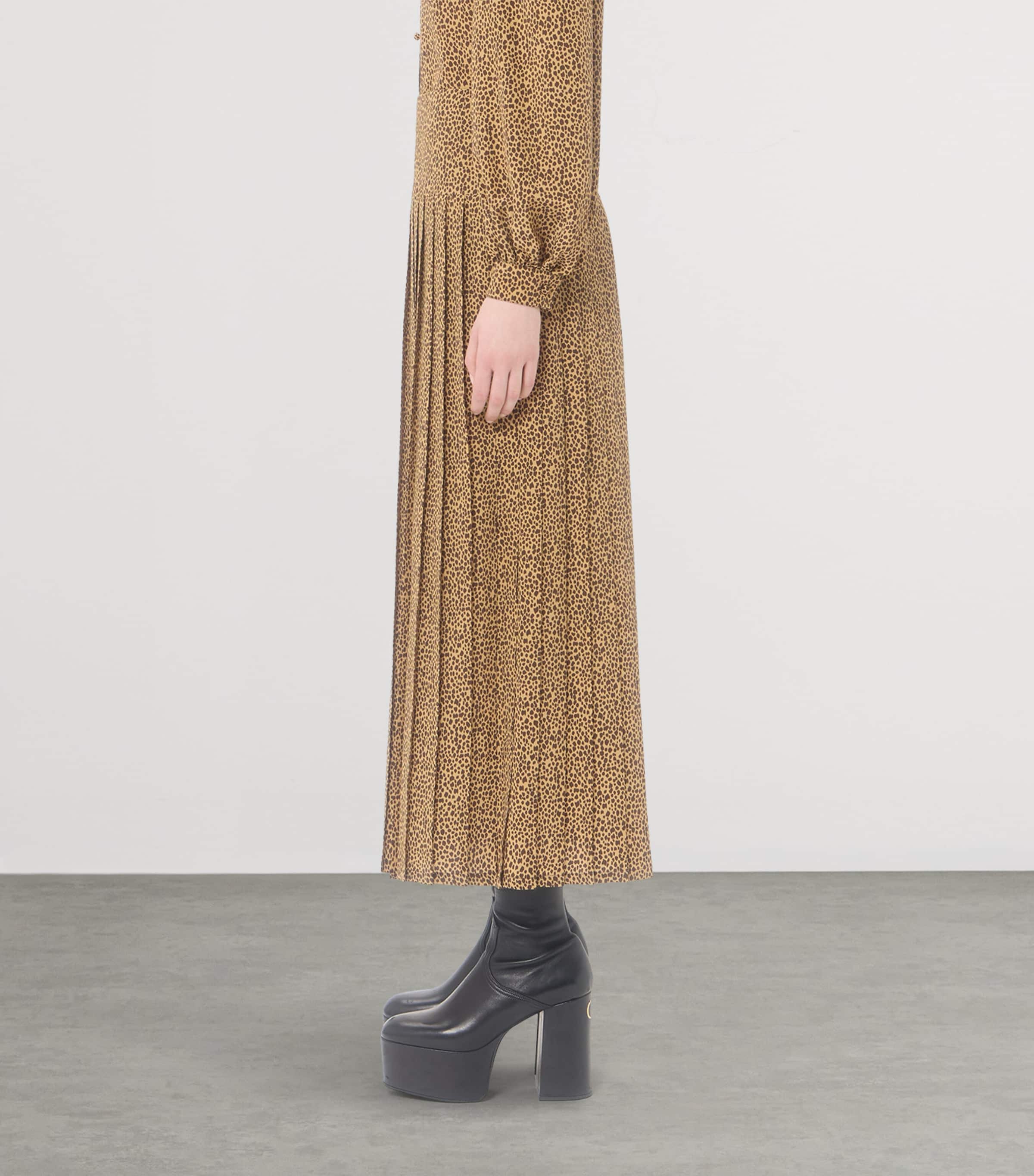 Valentino Womens Silk Pleated Maxi Skirt Image 4