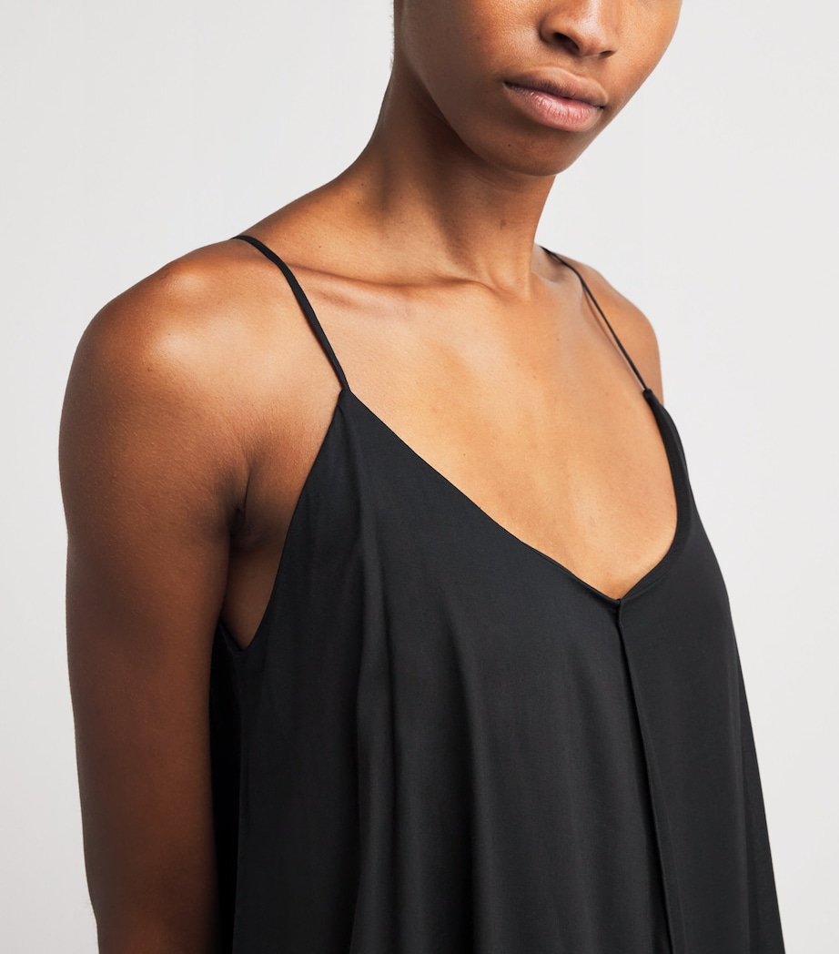 Pojagi Scoop-Neck Midi Dress B01 BLACK Image 6