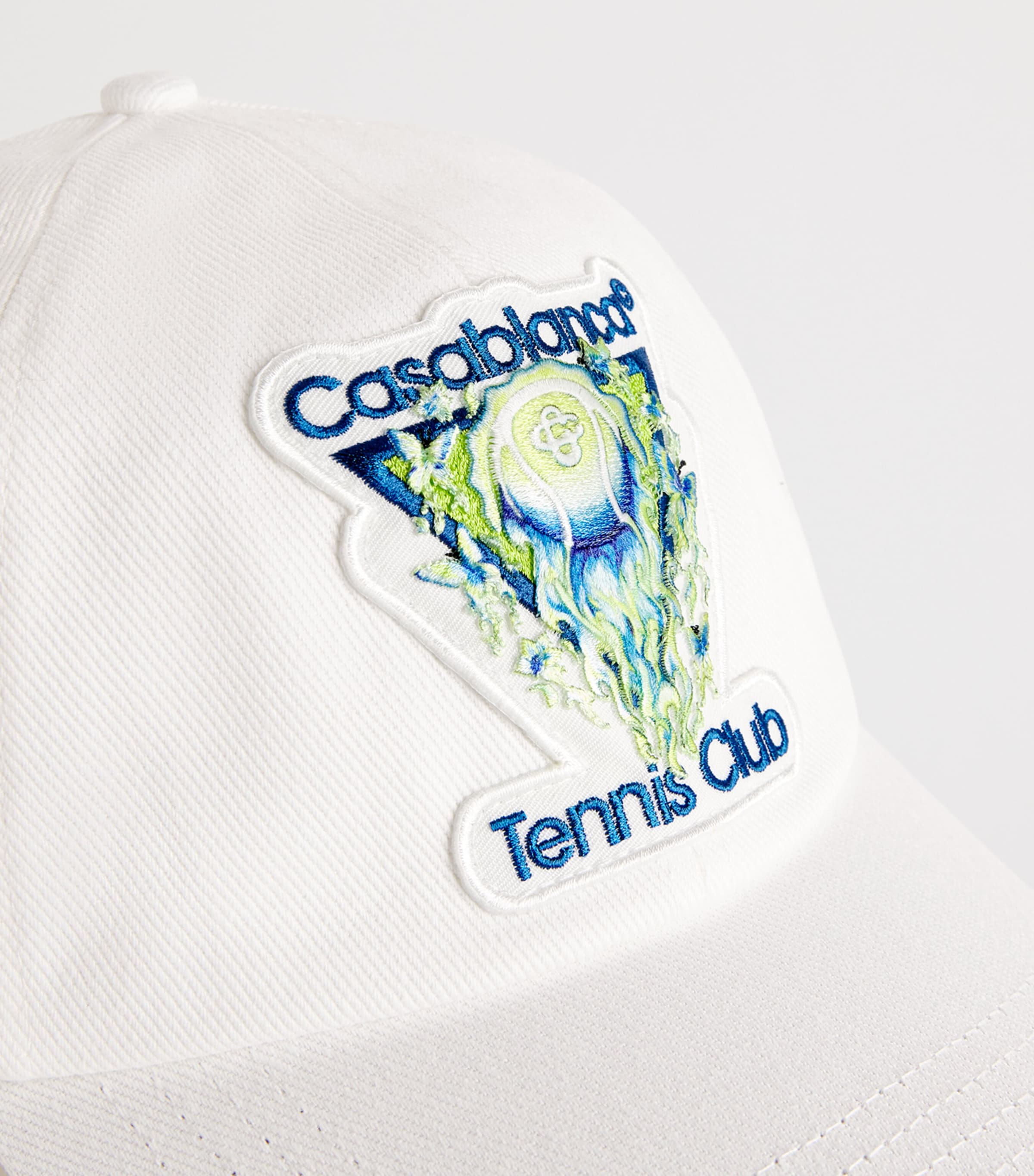 Flaming Tennis Club Baseball Cap WHITE Image 3