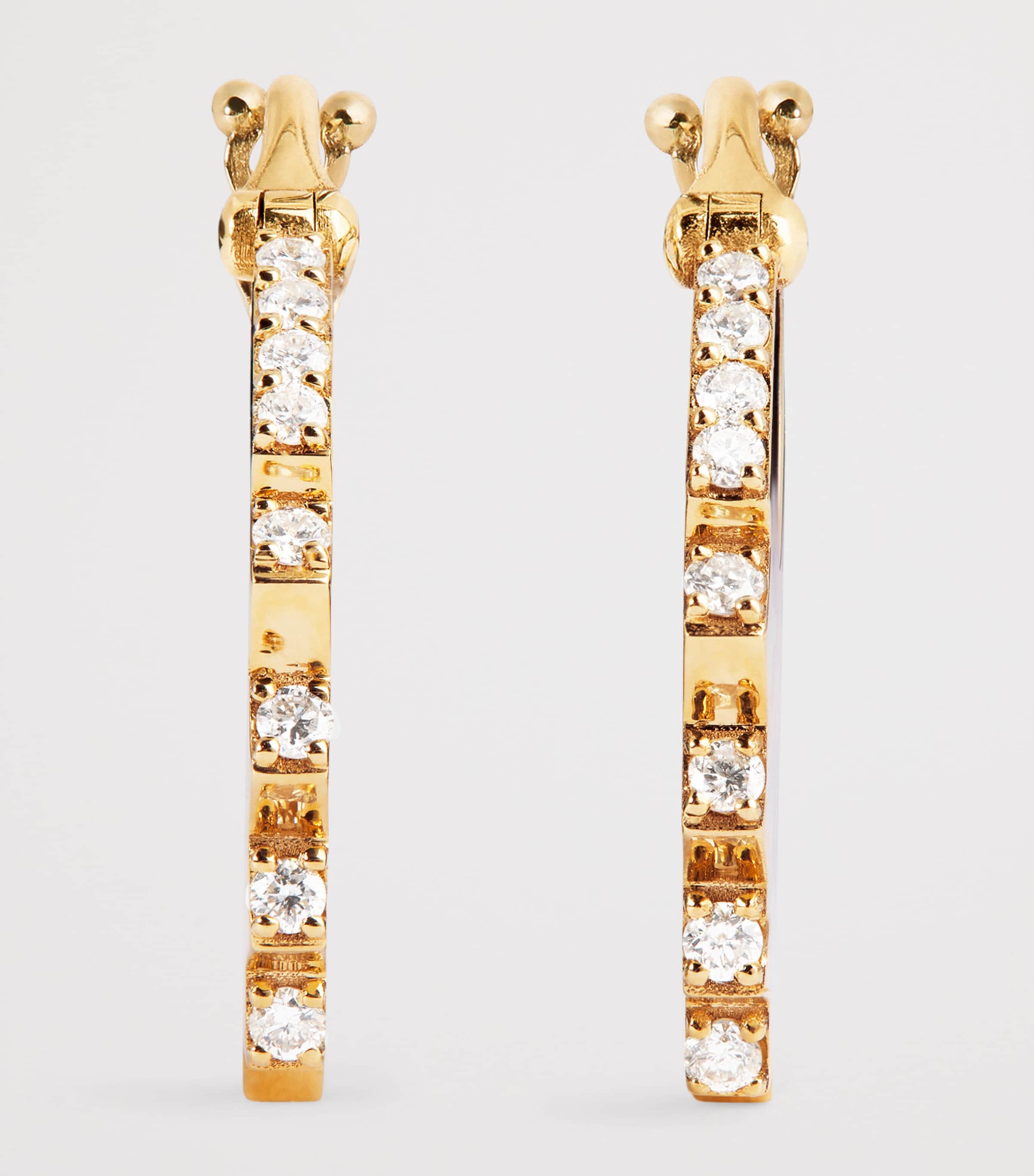 Small Yellow Gold, Diamond and Enamel Lady Sursock Earrings YELLOW GOLD Image 3