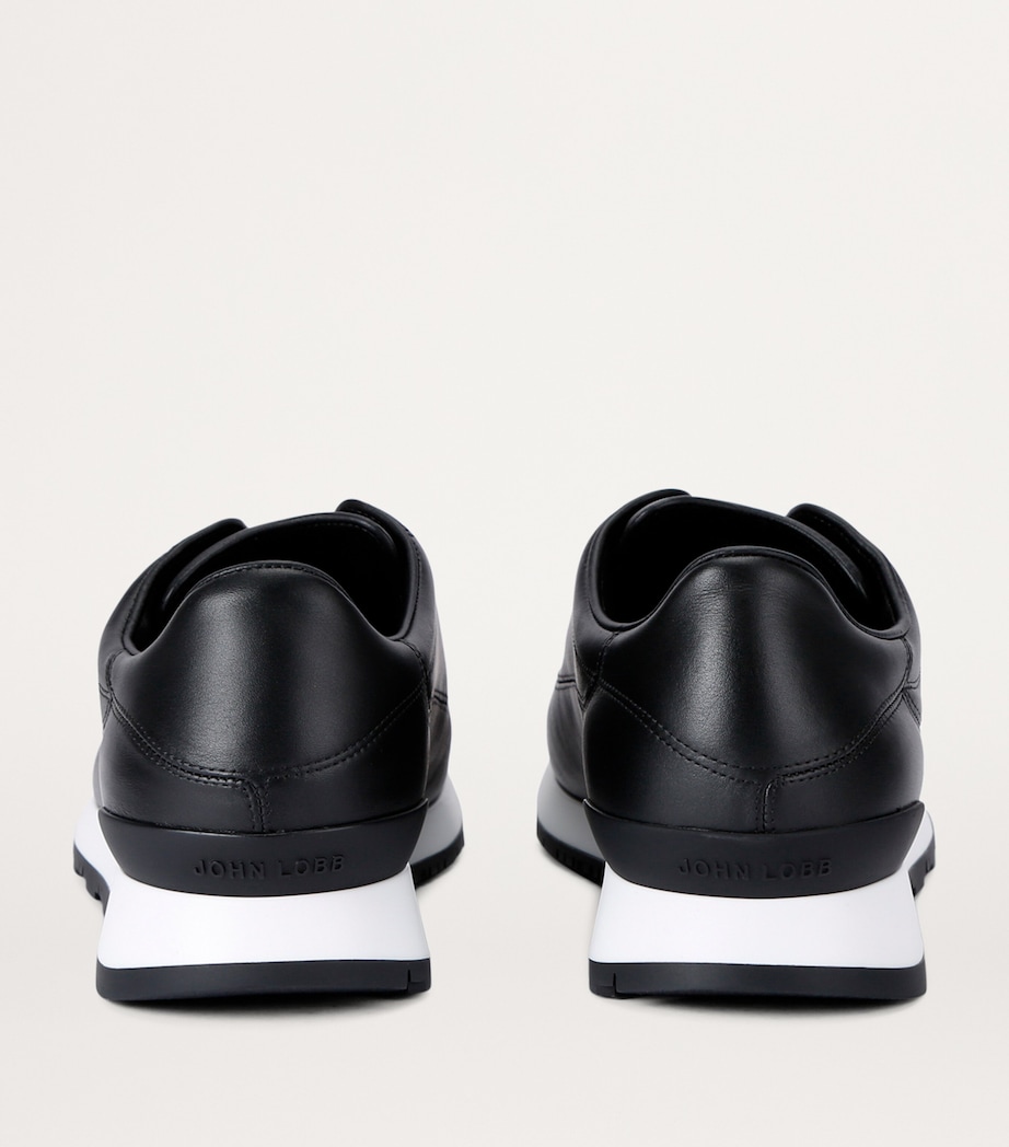 Leather Lift Slip-On Sneakers BLACK Image 2