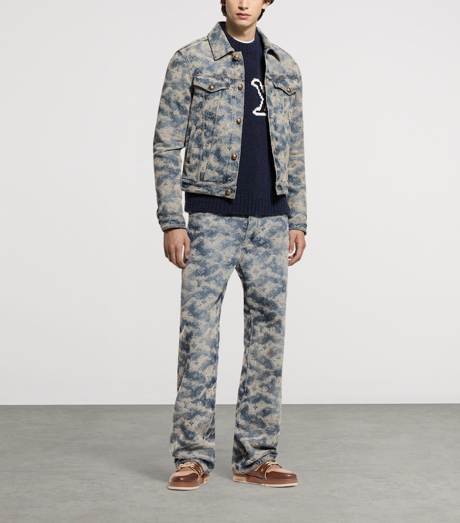 Denim Monogram Trucker Jacket INDIGO BLUE Image 4