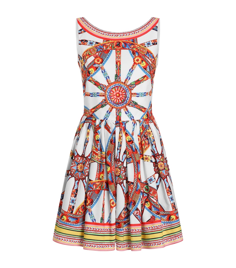 Dolce&Gabbana Womens Carretto Mini Dress Combined Colou Image 1