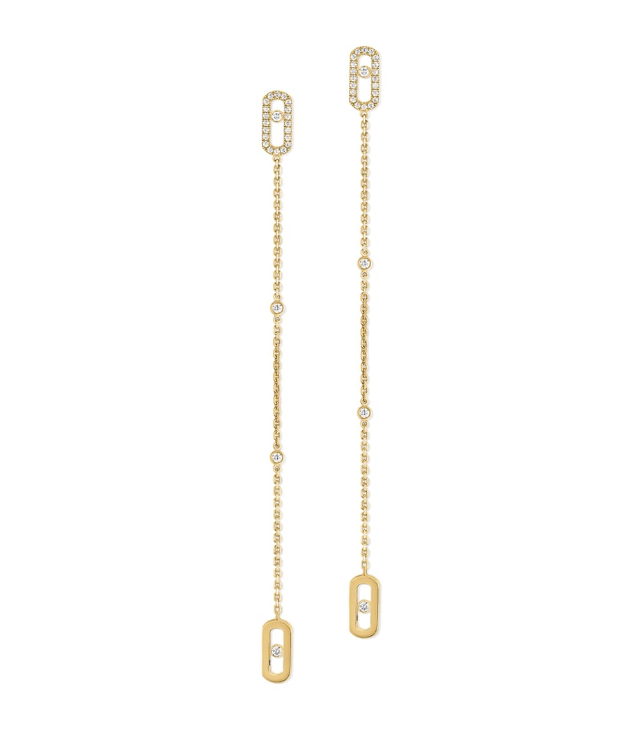 Yellow Gold and Diamond Move Uno Drop Earrings YELLOW GOLD Image 1