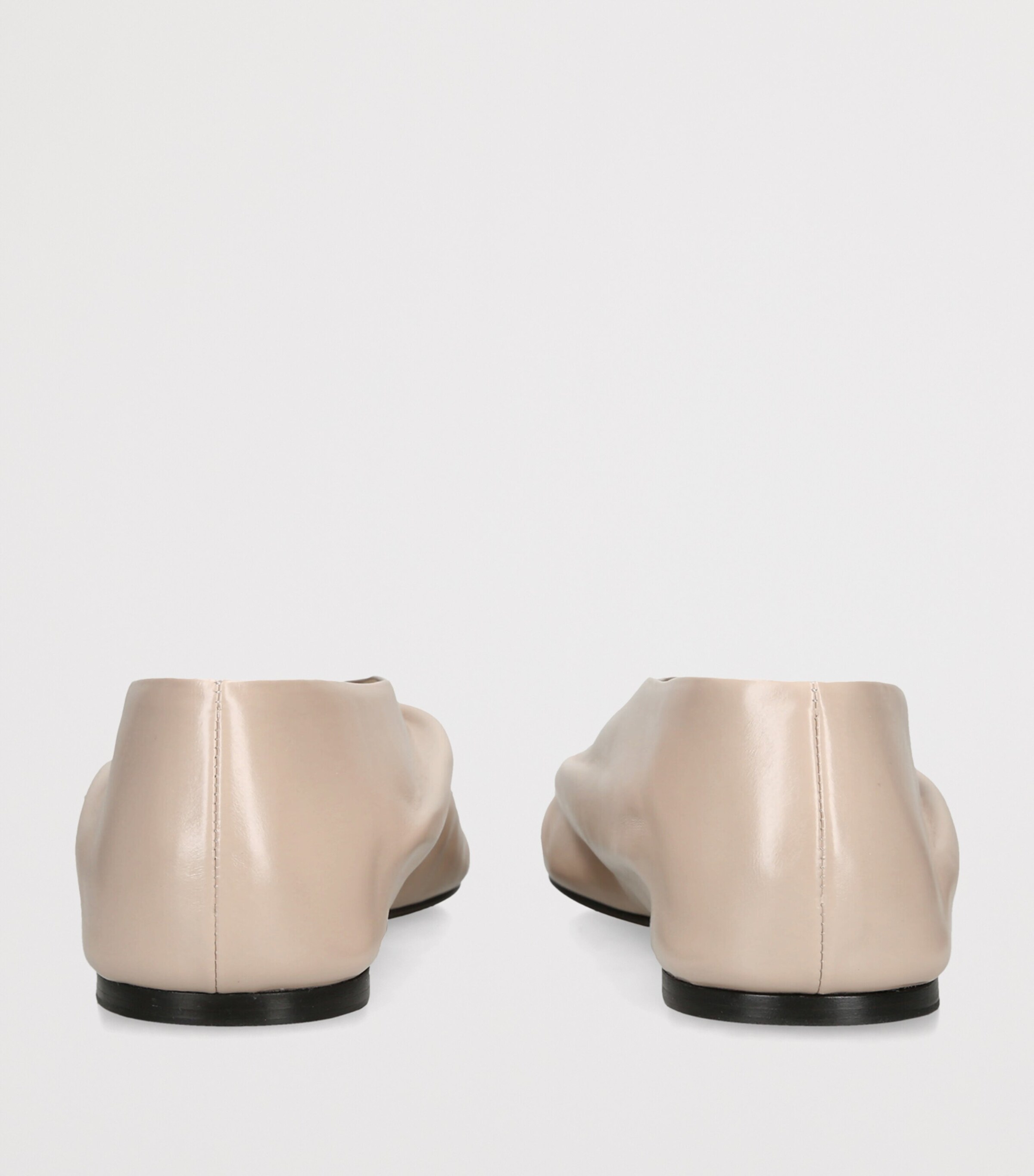 Khaite Leather Miriam Ballet Flats Bone Image 3