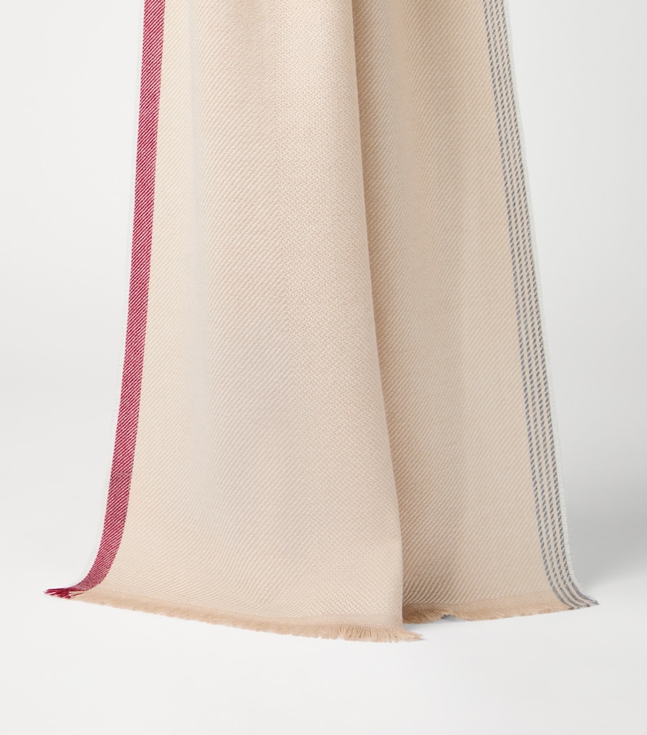 Wool-Cashmere Diagonal Scarf CJ007 Image 2