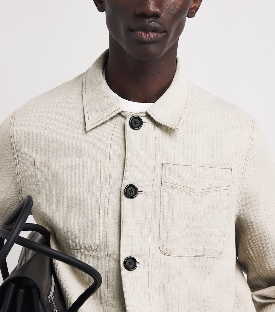 Linen Patch-Pocket Jacket SAND Image 3