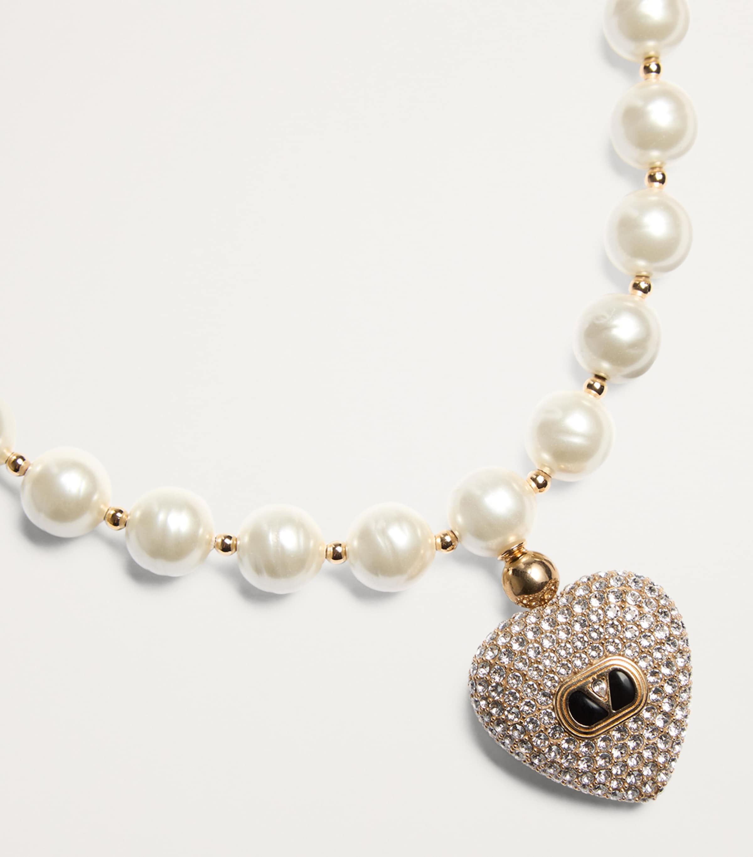 Valentino Garavani Coeur Royal Pearl Necklace | Harrods UK