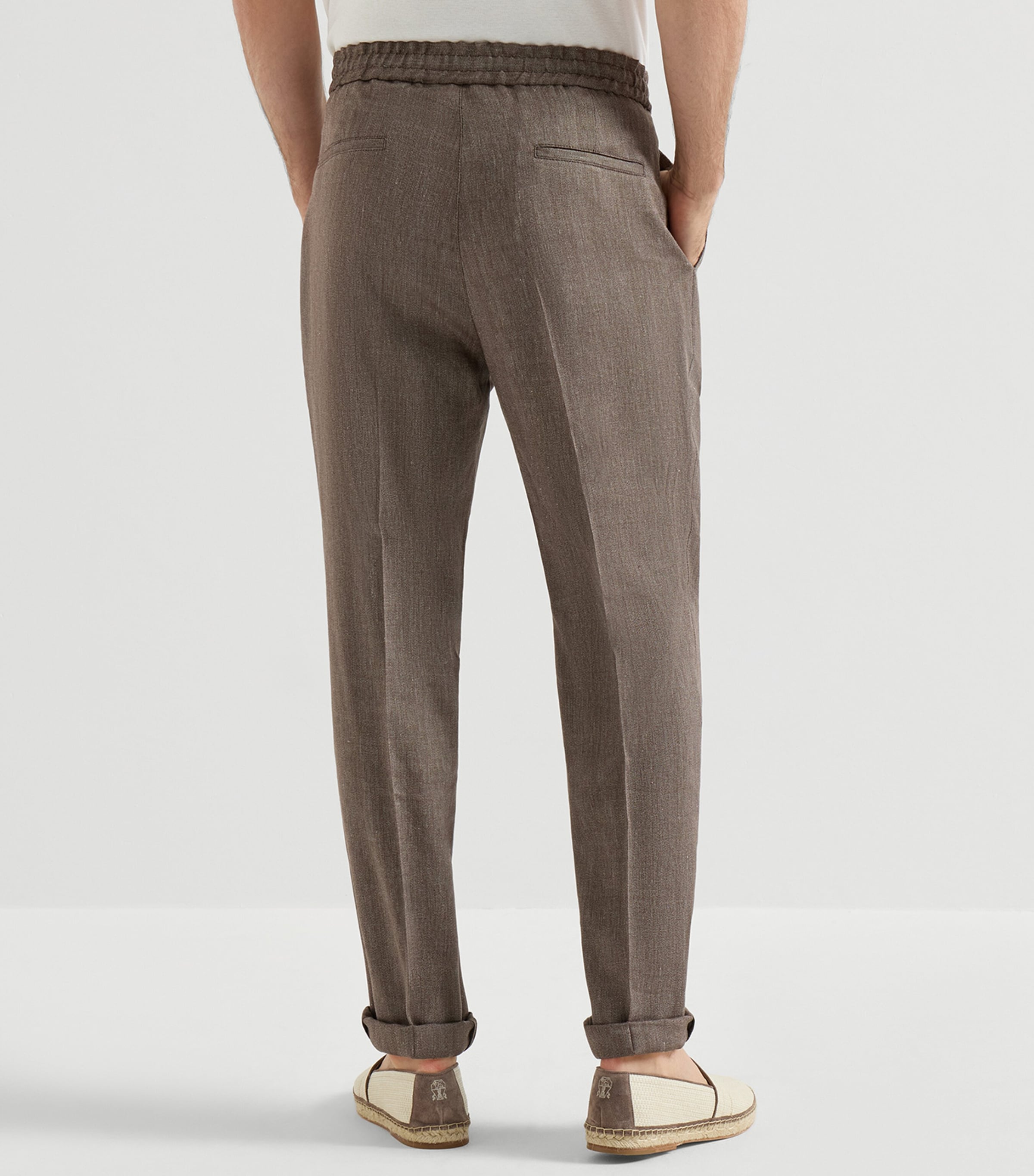 Brunello Cucinelli Mens Drawstring Leisure Trousers Image 3