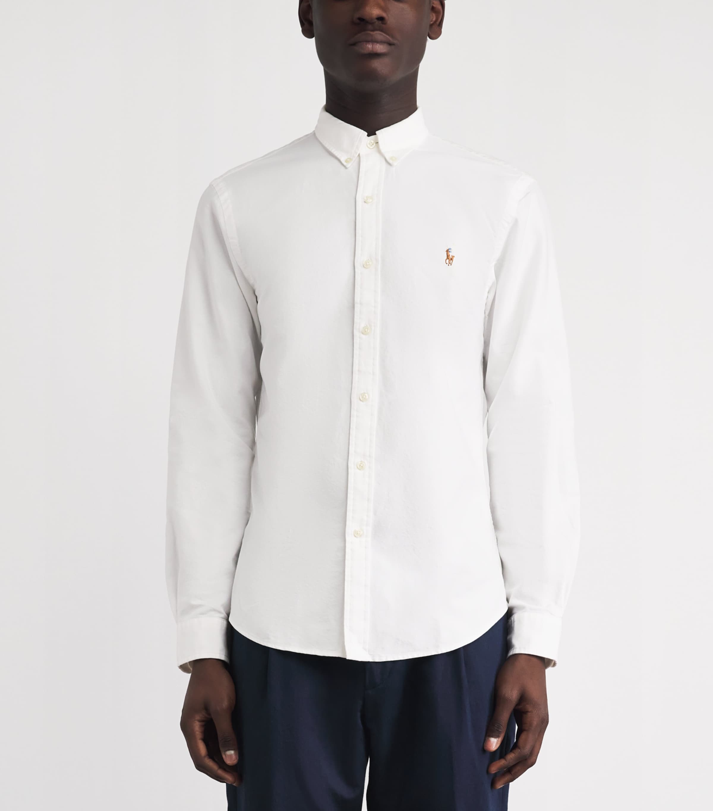 Polo Ralph Lauren Mens Slim Oxford Shirt White Image 4
