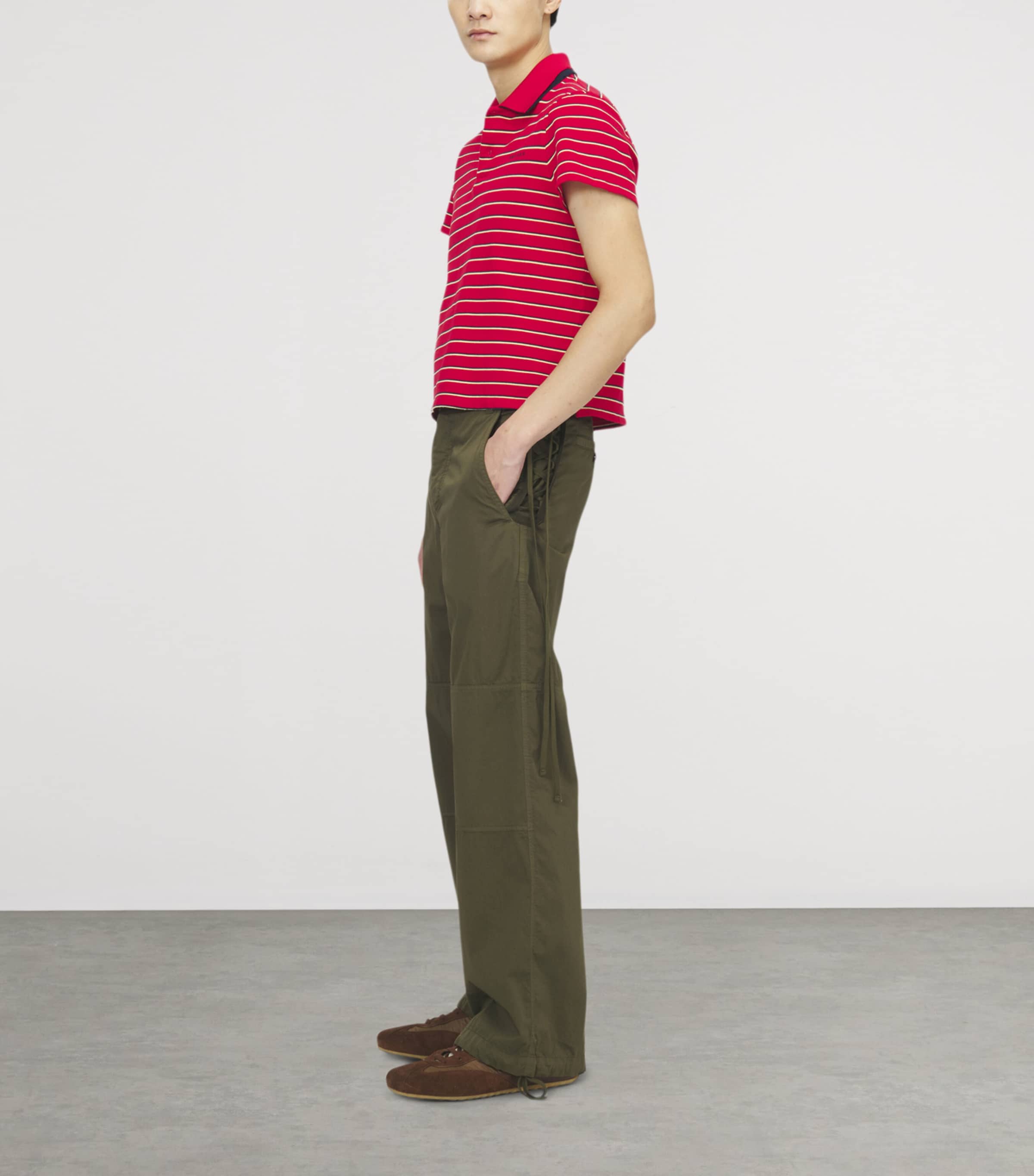 McQueen Mens Stripe Polo Shirt Image 4