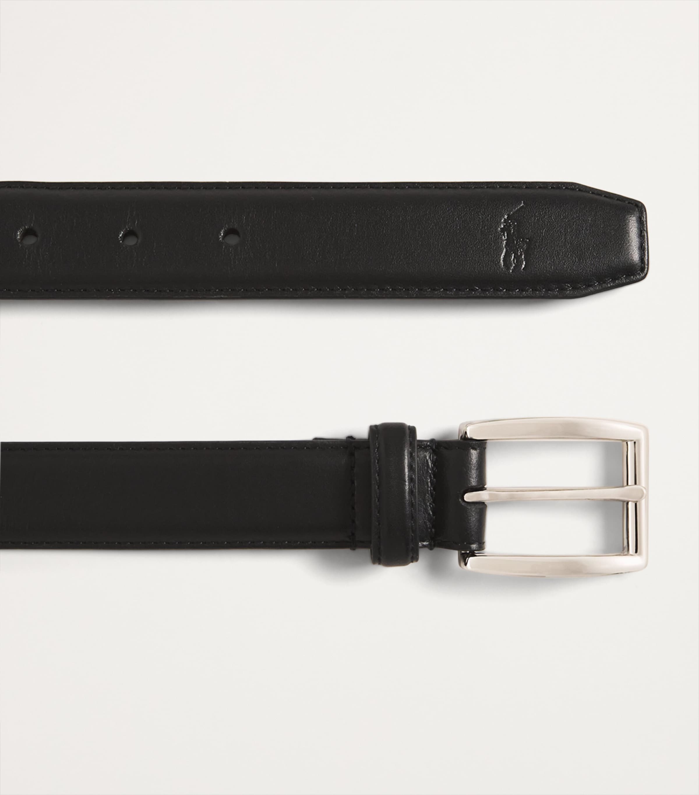 Leather Polo Pony Belt BLACK Image 2