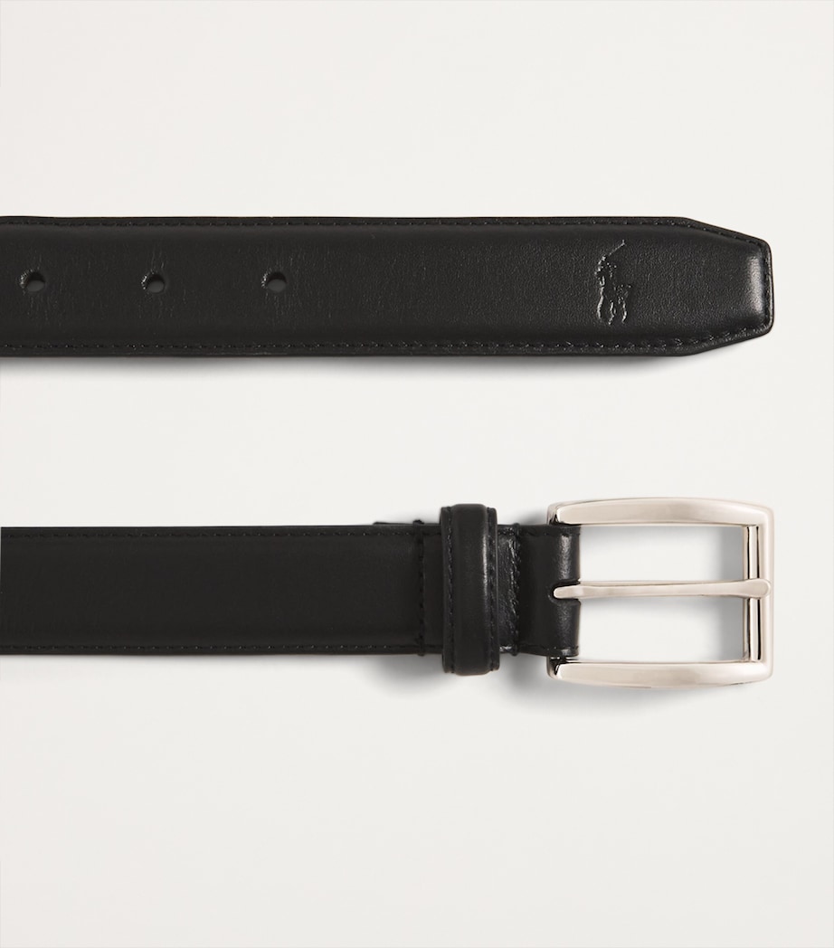 Leather Polo Pony Belt BLACK Image 2