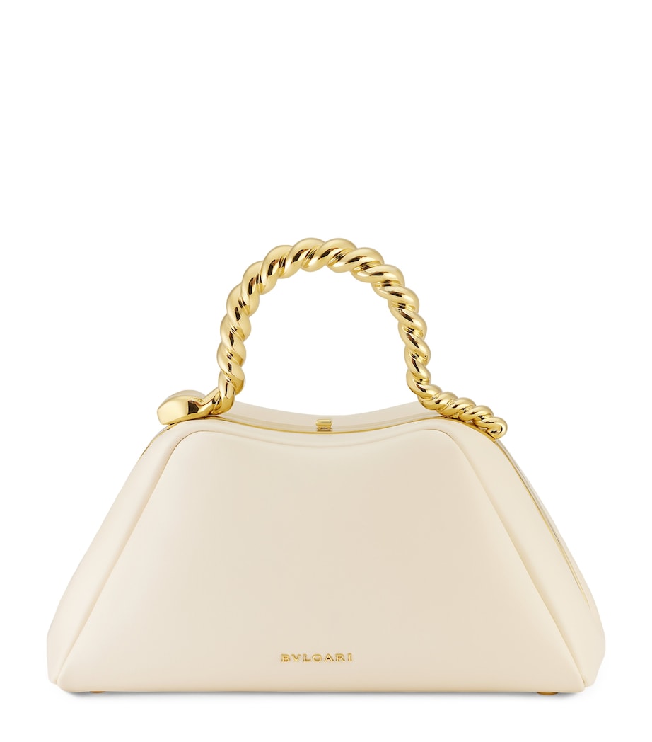 x Geraldine Guyot Small Calfskin Serpentine Top-Handle Bag IVORY Image 1