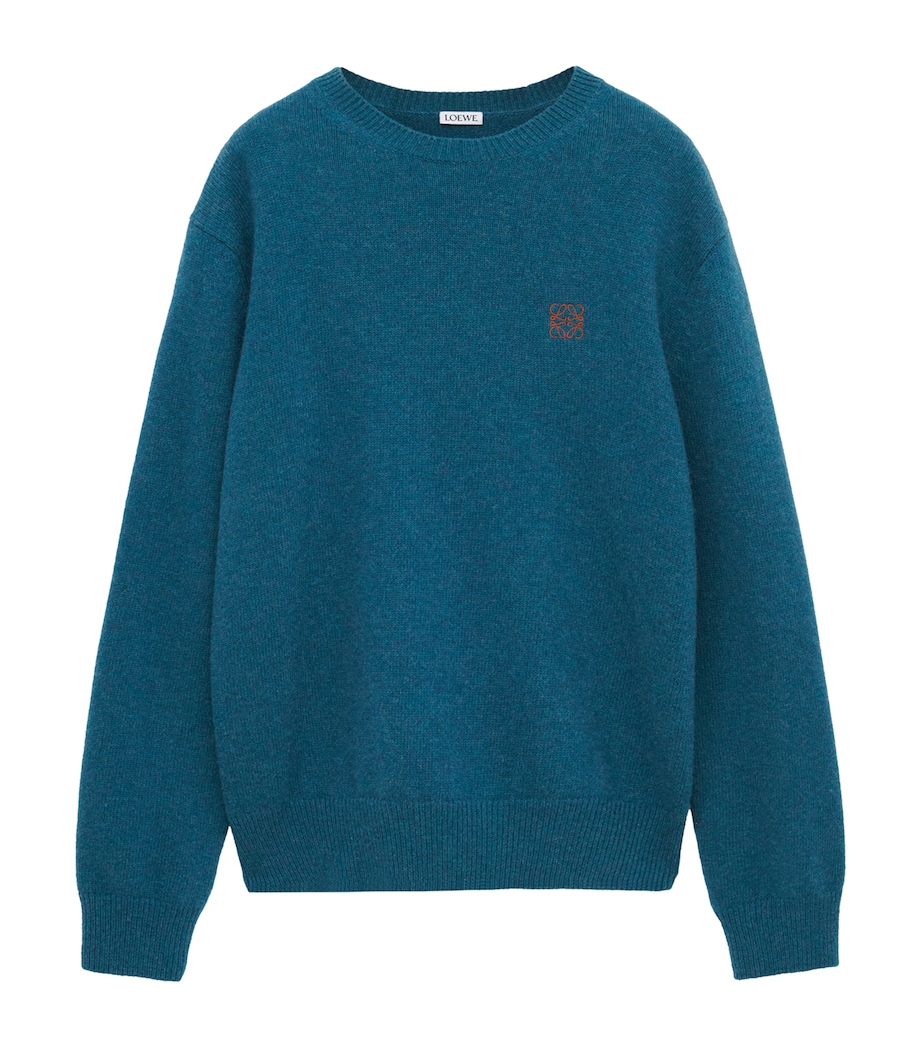 Wool Anagram Sweater DARK GREEN Image 1