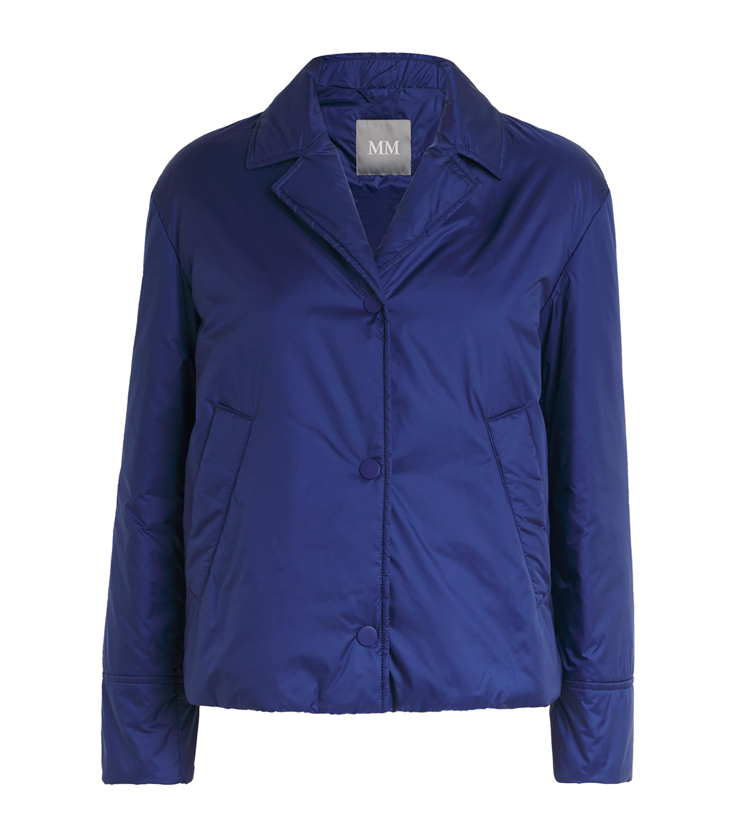 Mm Max Mara Quilted Fronda Jacket In Blue