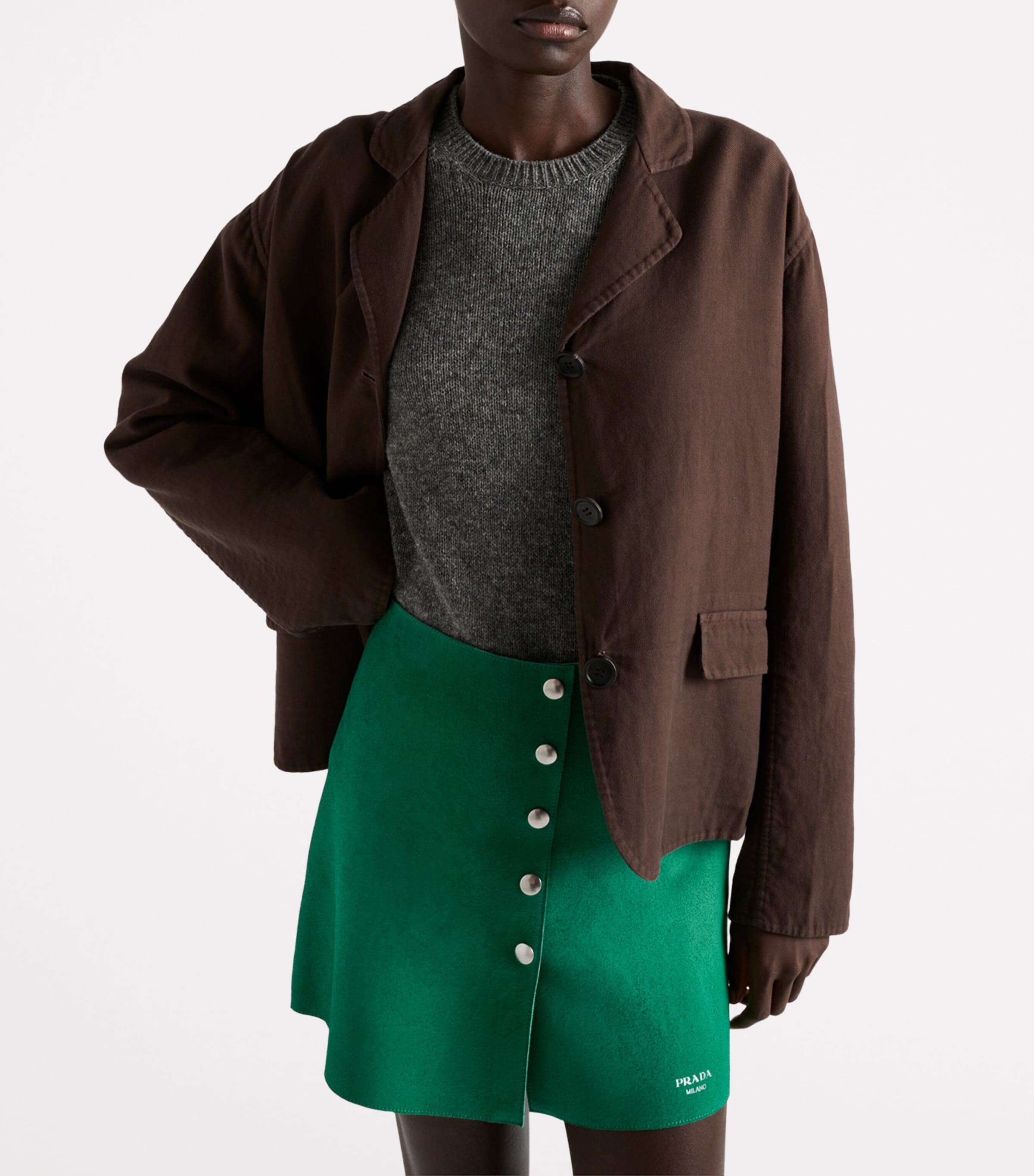 【送料&関税込】Prada Grass Green Suede Mini Skirt 27842873_57518651_1000.jpg