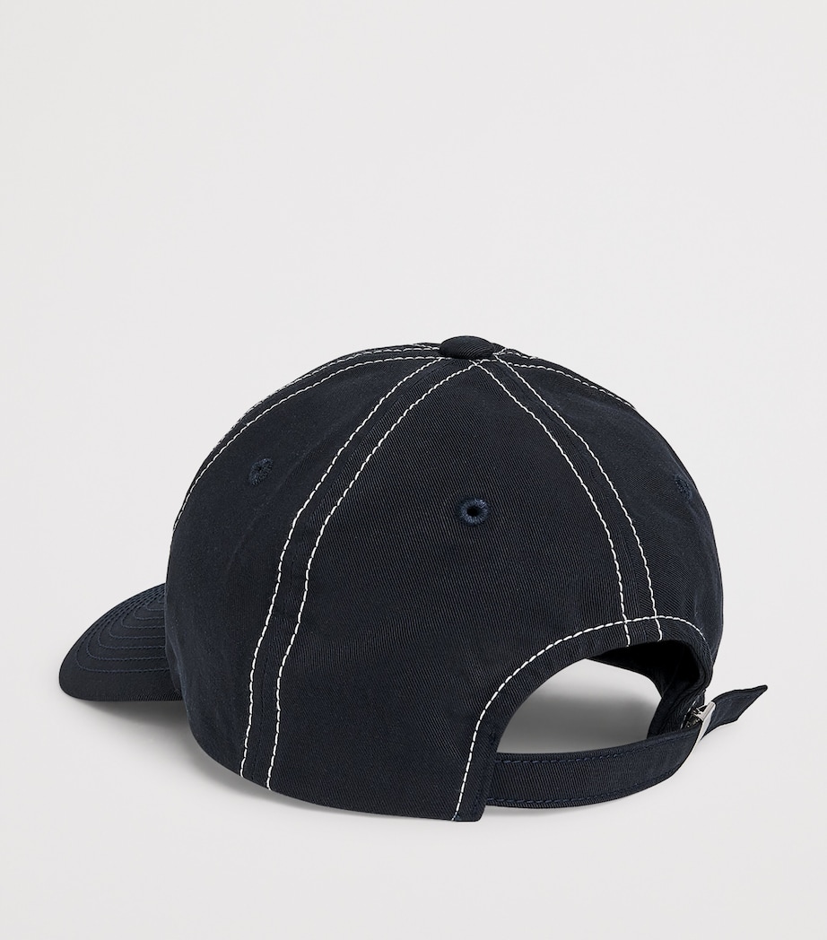 Cotton Logo Baseball Cap NAVY Image 2