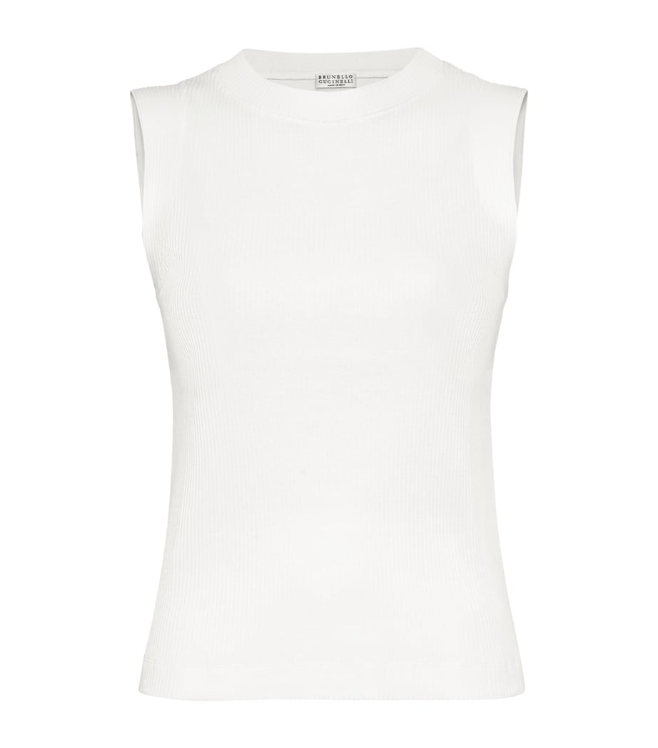Cotton Ribbed Tank Top C600 Image 1