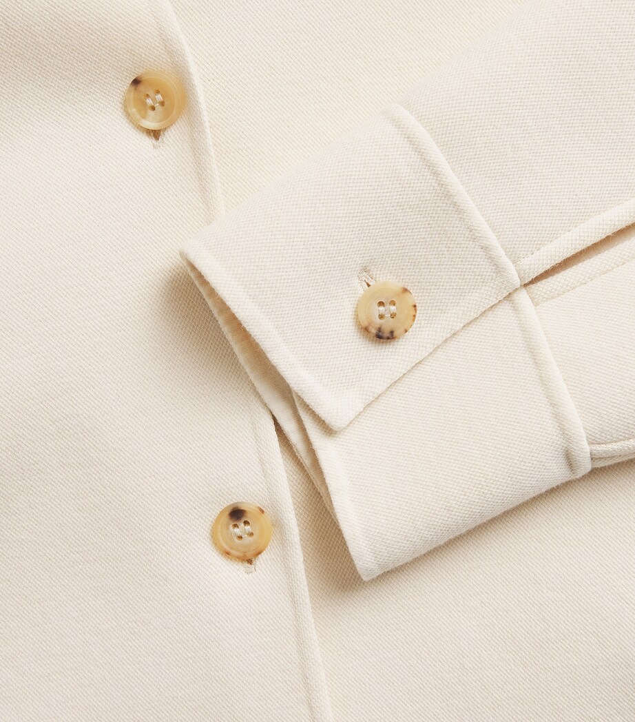 Cotton-Blend Jersey Jacket 001 IVORY Image 5